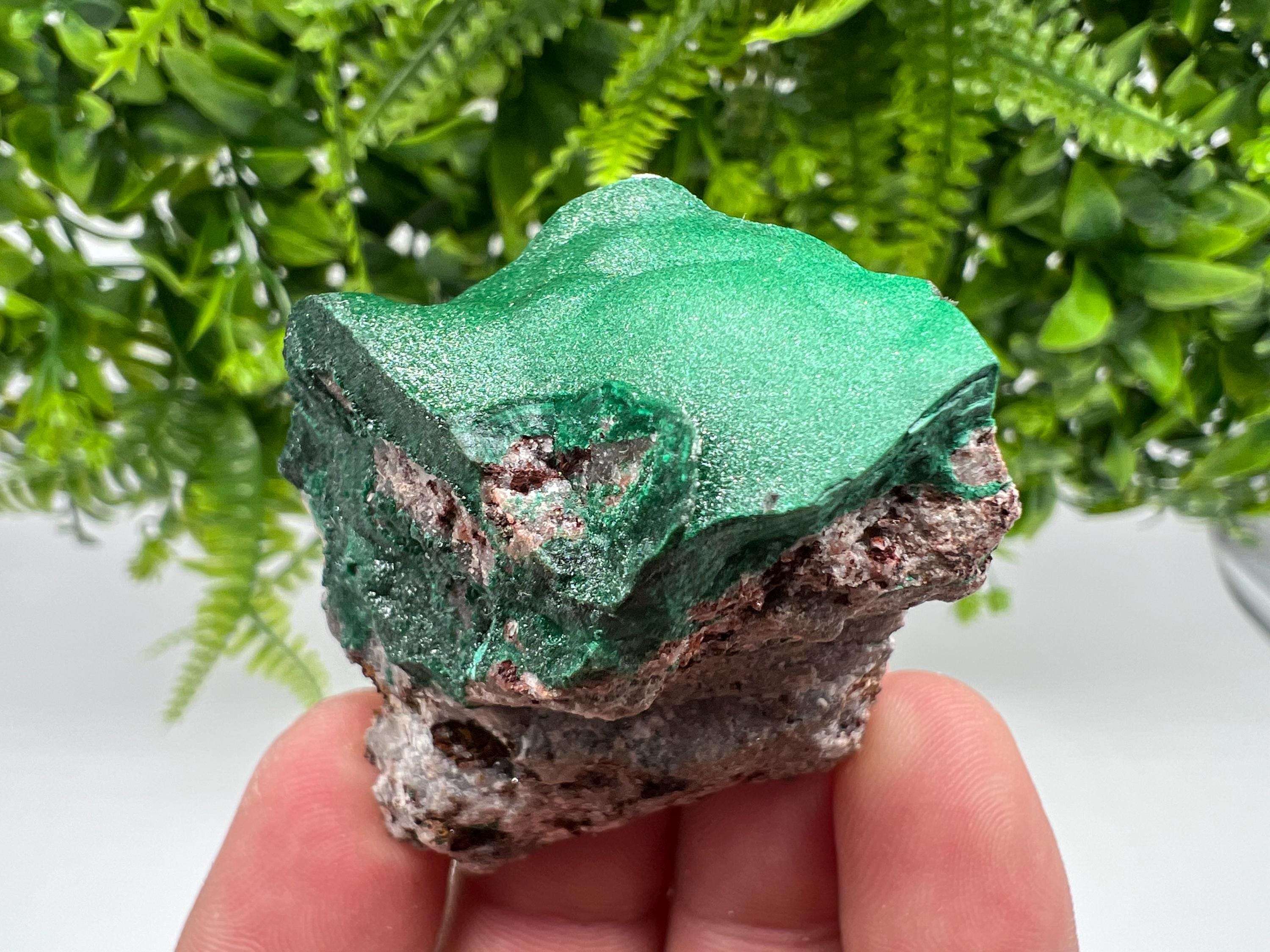 Green Polished Malachite Crystal from Congo, Chakra Stone
