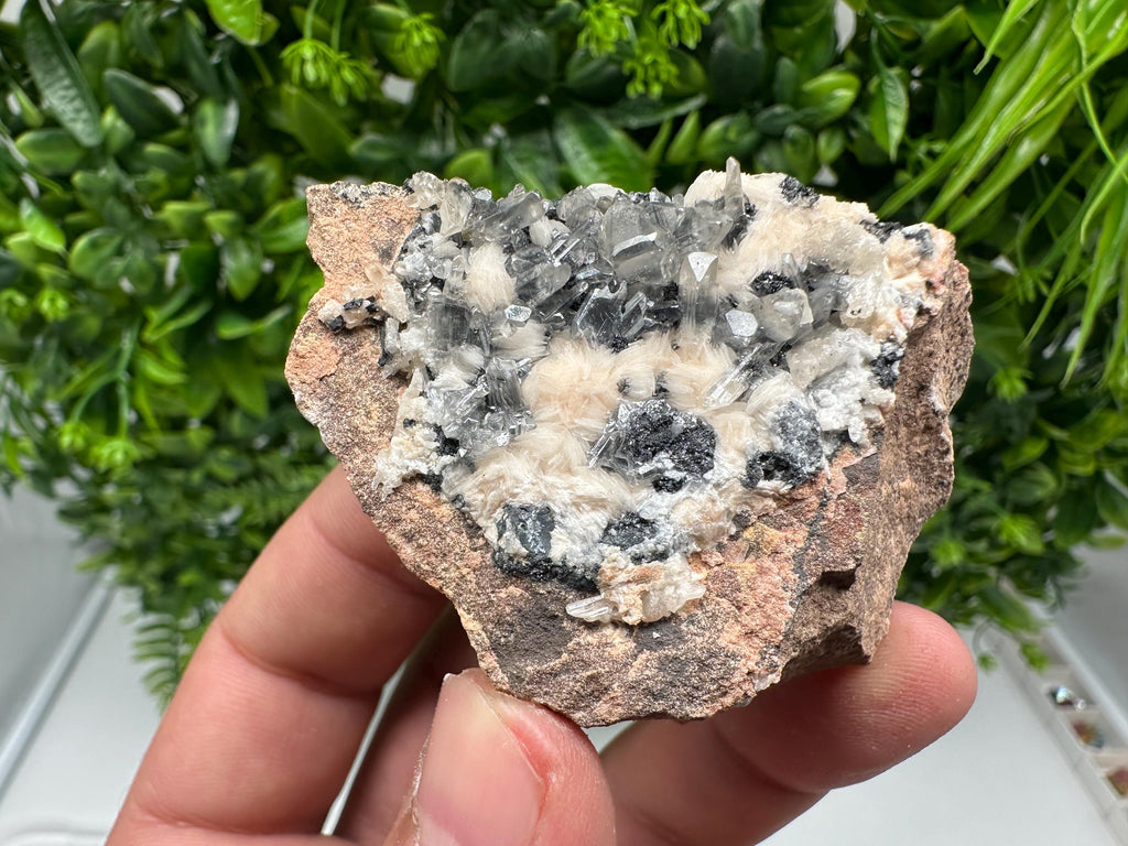 Wonderful Baryte with Cerussite on Galena from Morocco,Crystal, Mineral,Specimen,Cluster,Crystals,Barite Crystal,Cerussite Crystal,Specimen