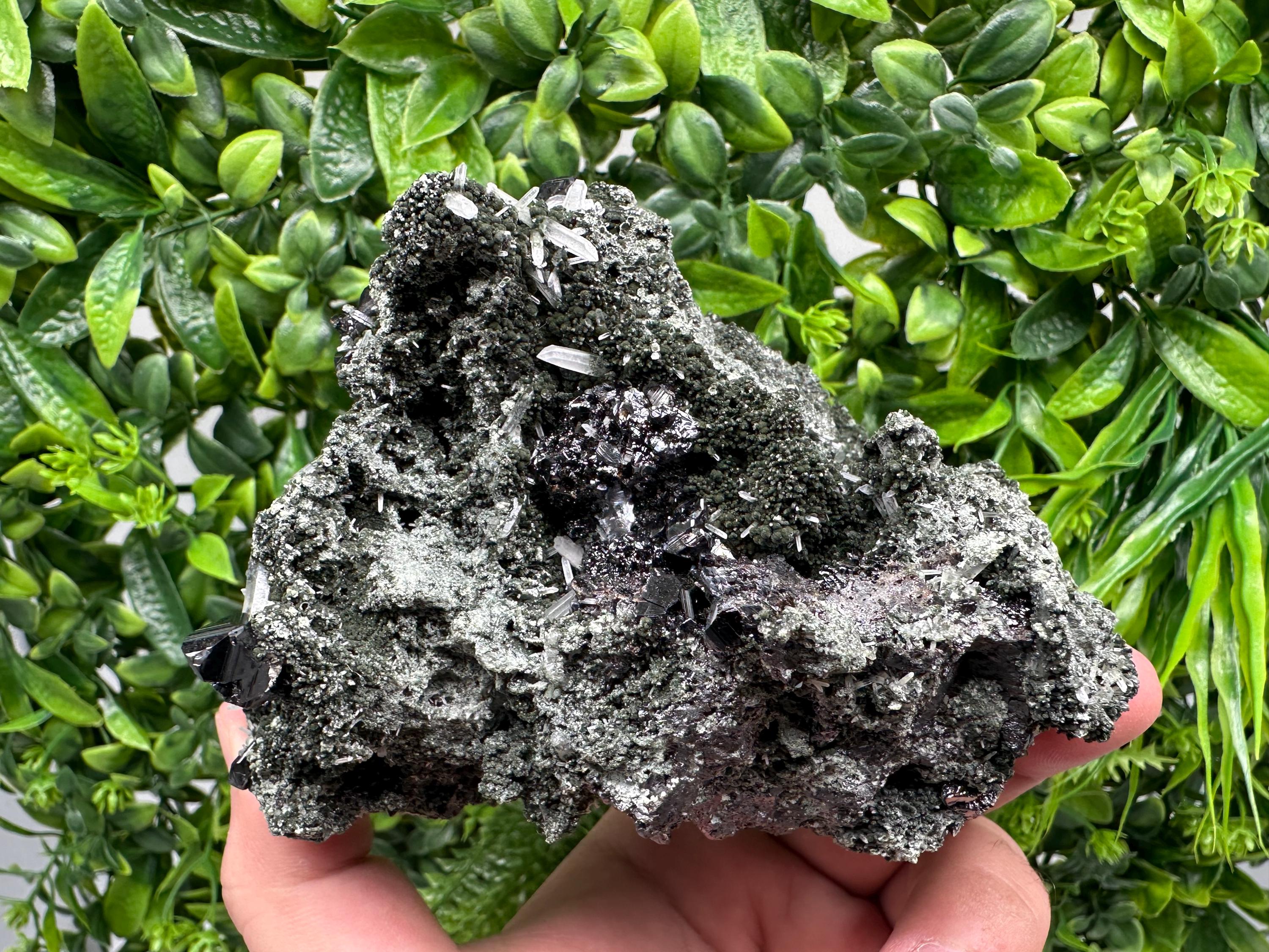 Stunning Mirror Galena,Sphalerite,Calcite from Borieva mine,Madan,Bulgaria,natural,collection mineral specimen,Home decor stone,Rare crystal