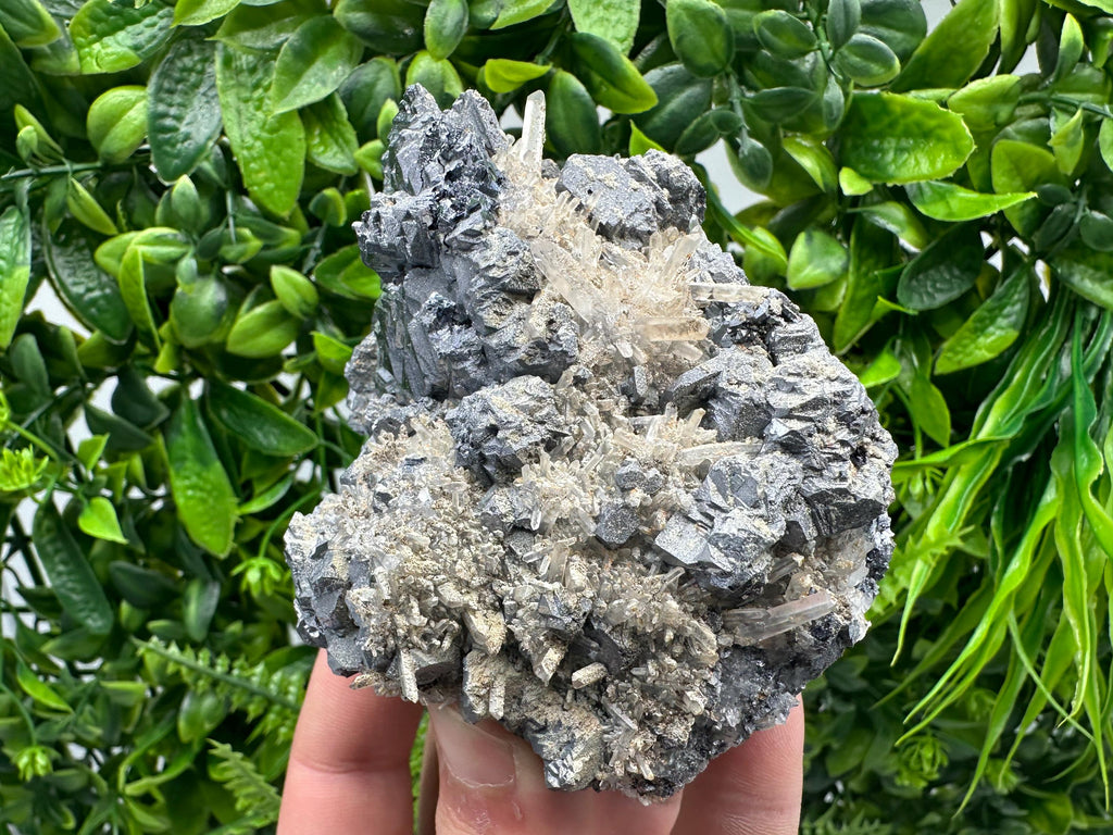 Galena Cluster with Quartz, Krushev Dol Mine, Bulgaria