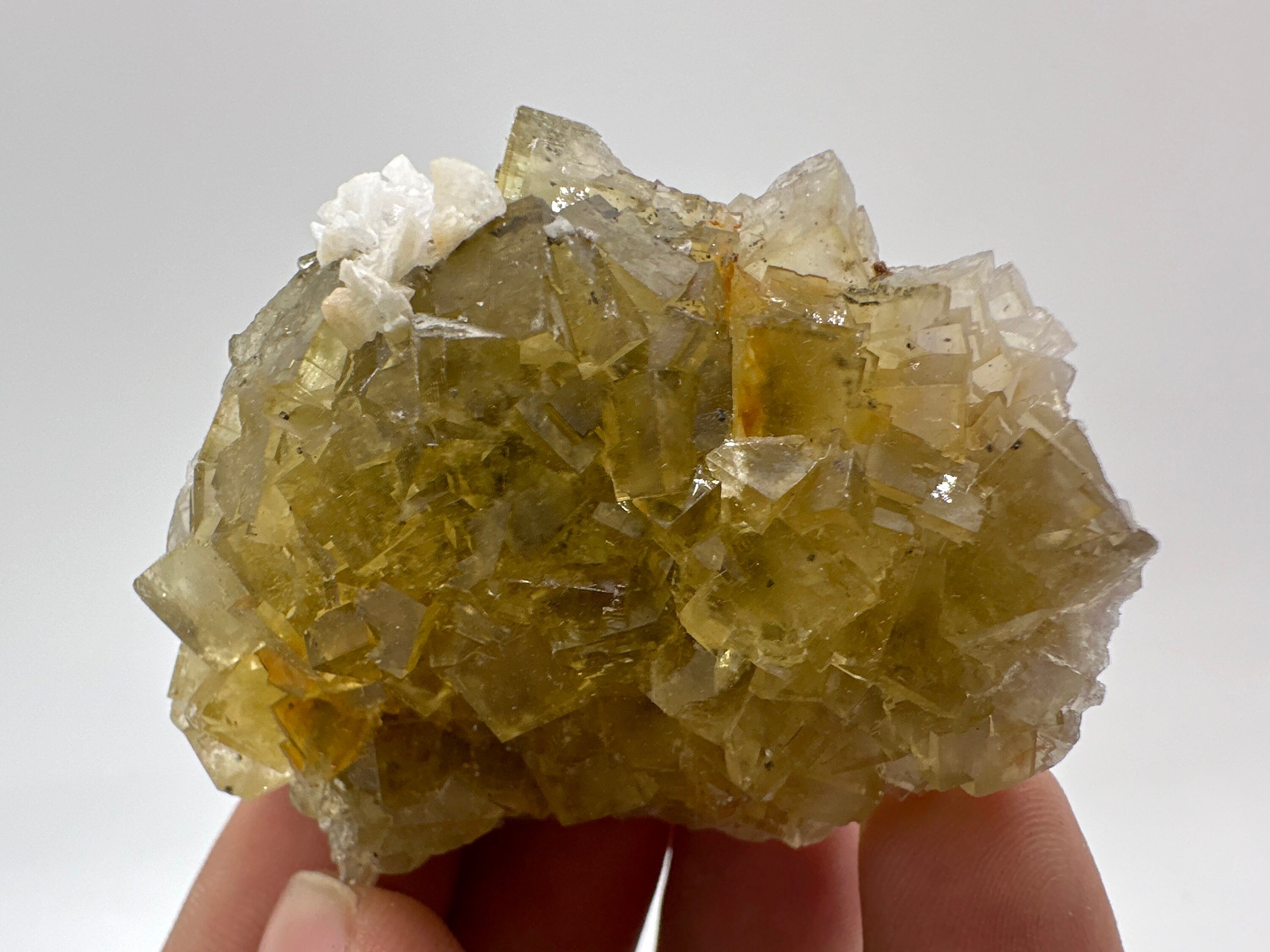 Spanish Yellow Fluorite Specimen, Crystal Collection (5.5/3.5/5.5cm)