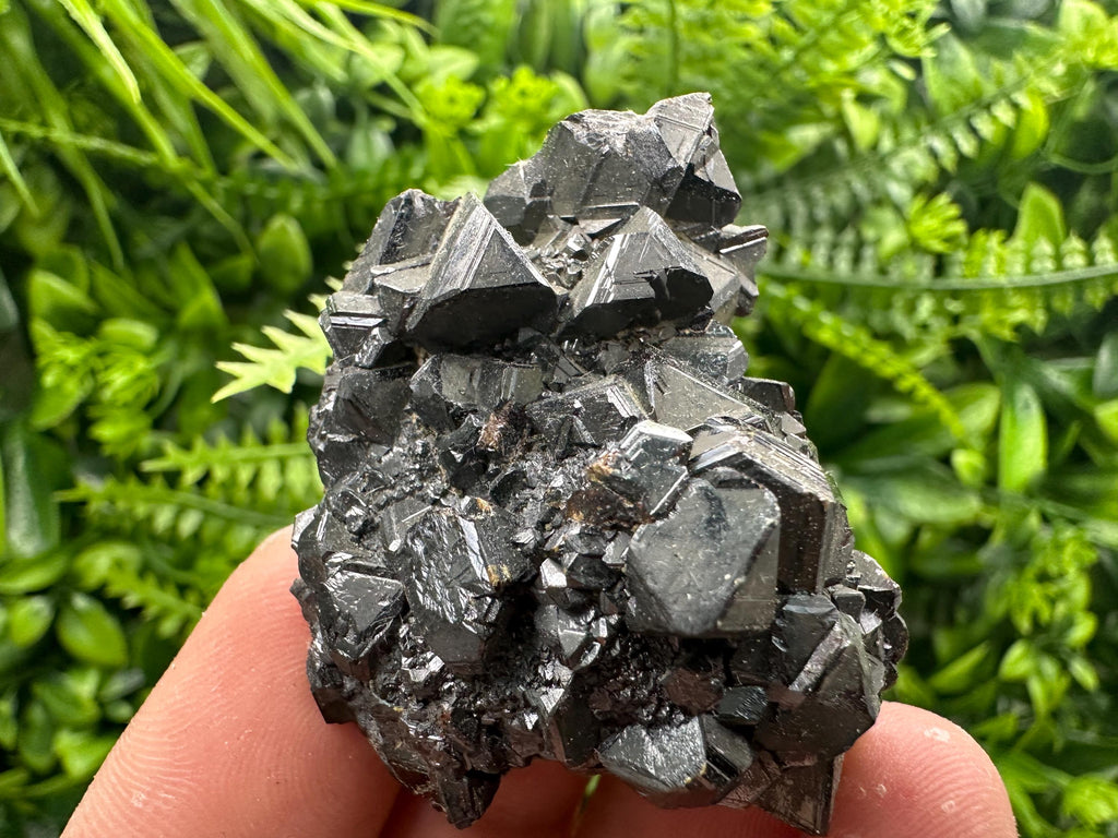 Rare Black Sphalerite Cluster, Shiny Home Decor Stone