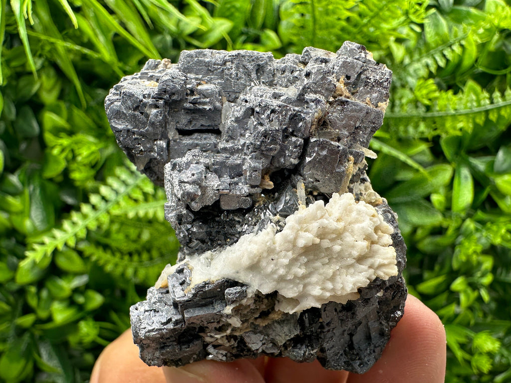 Rare Skeleton Galena Cluster: Natural Crystal Mineral Souvenir