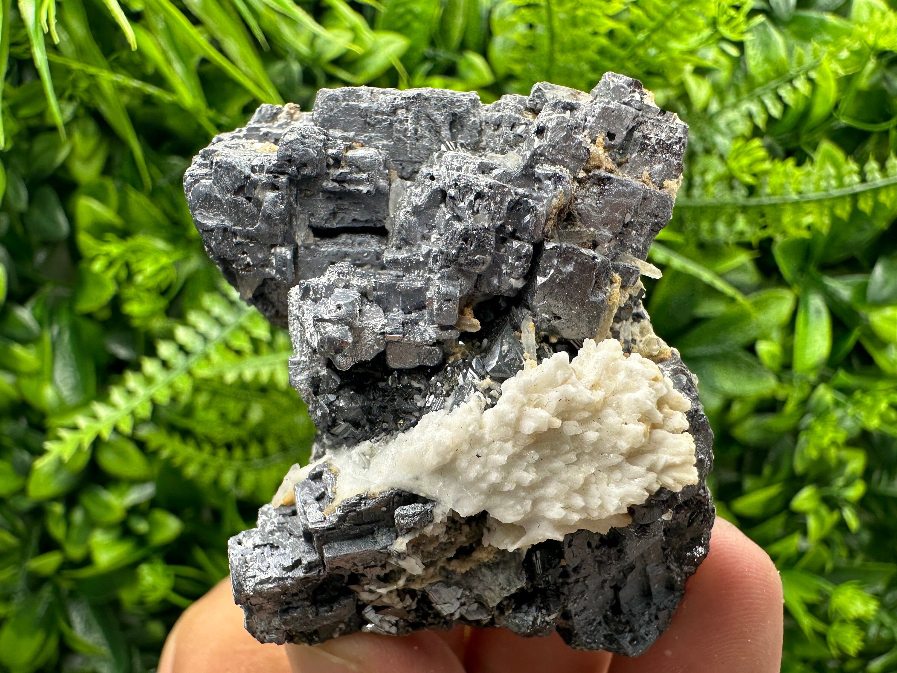 Rare Skeleton Galena Cluster: Natural Crystal Mineral Souvenir