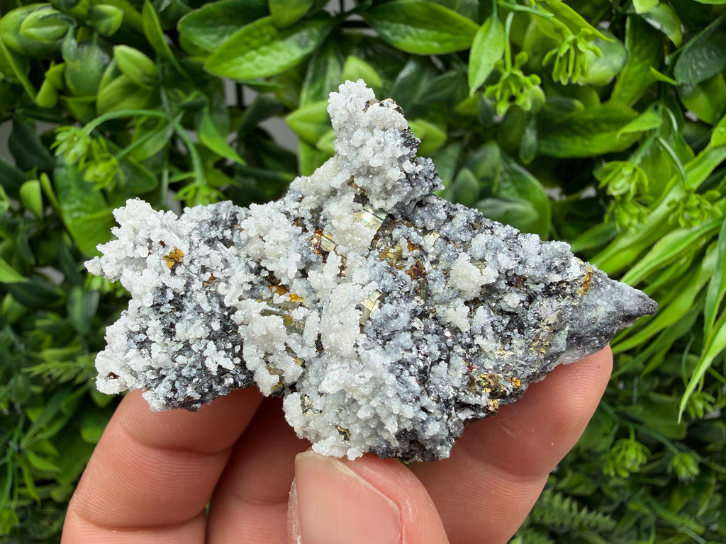Pyrite Sphalerite Quartz Calcite Mineral Specimen, Krushev dol Mine