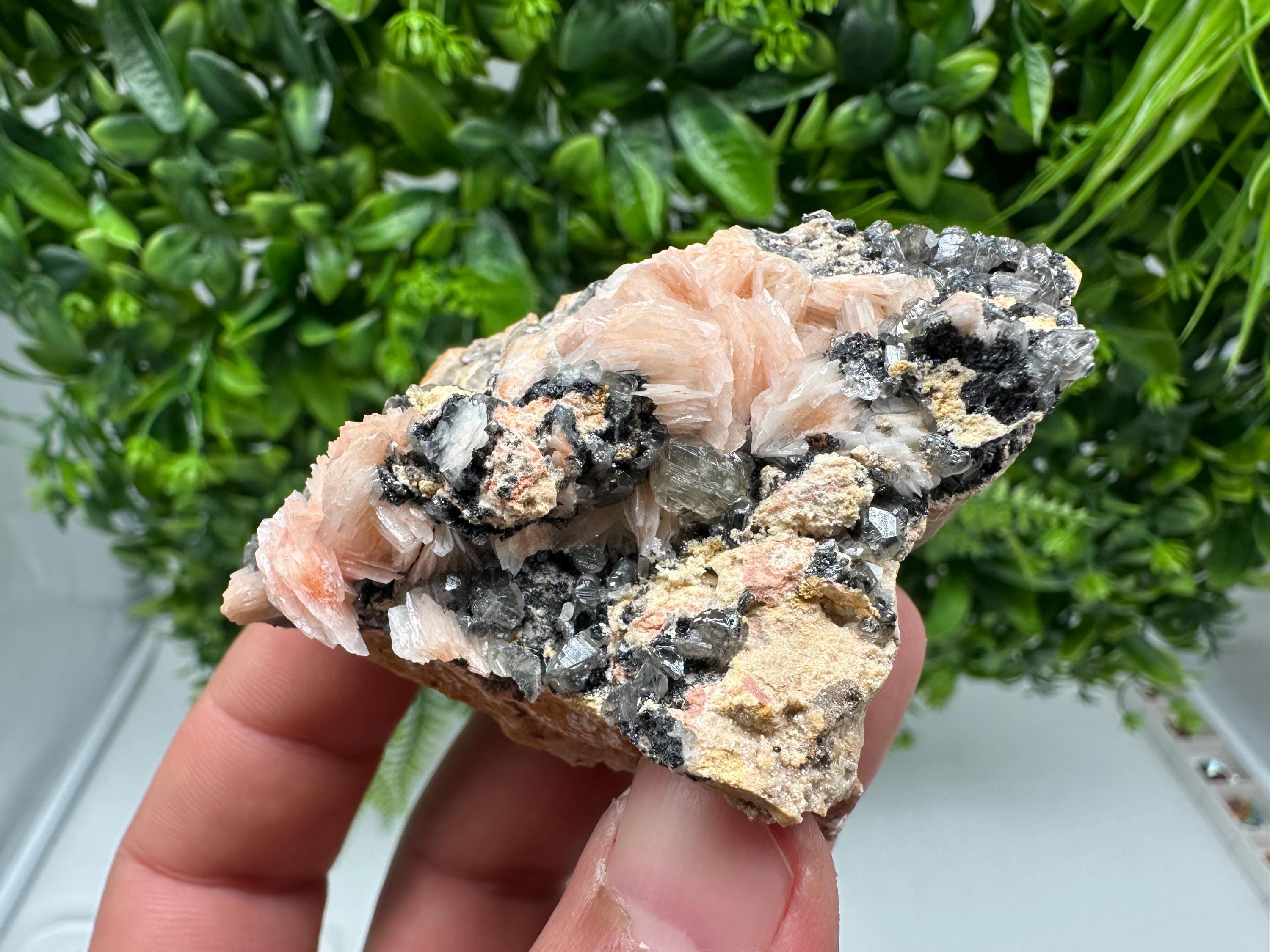 Wonderful Baryte with Cerussite on Galena from Morocco,Crystal, Mineral,Specimen,Cluster,Crystals,Barite Crystal,Cerussite Crystal,Specimen