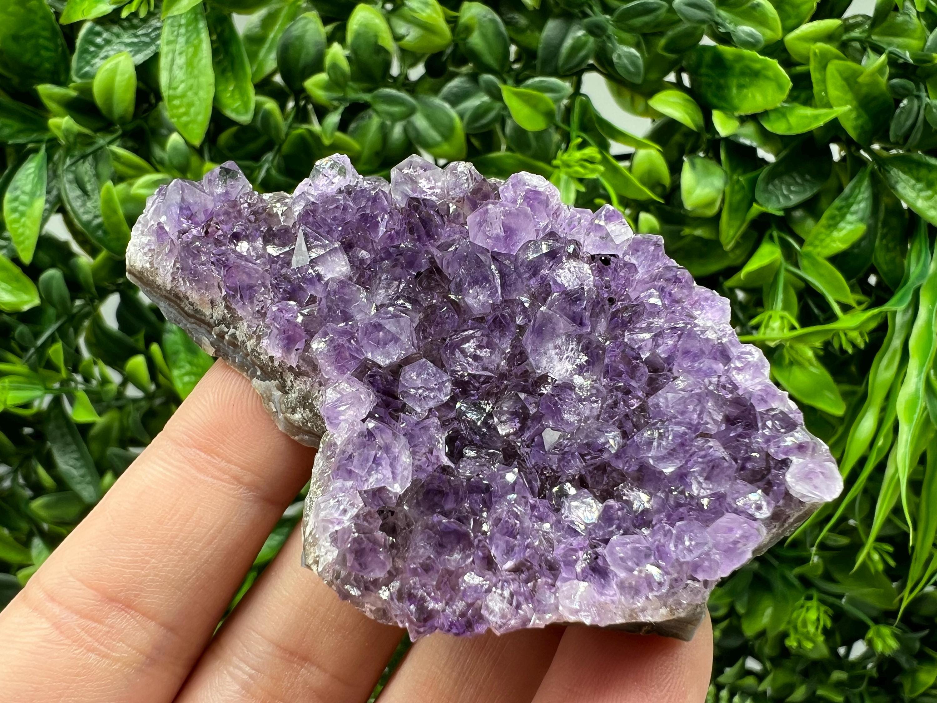Natural Purple Amethyst Cluster, Uruguay Crystal, Home Decor