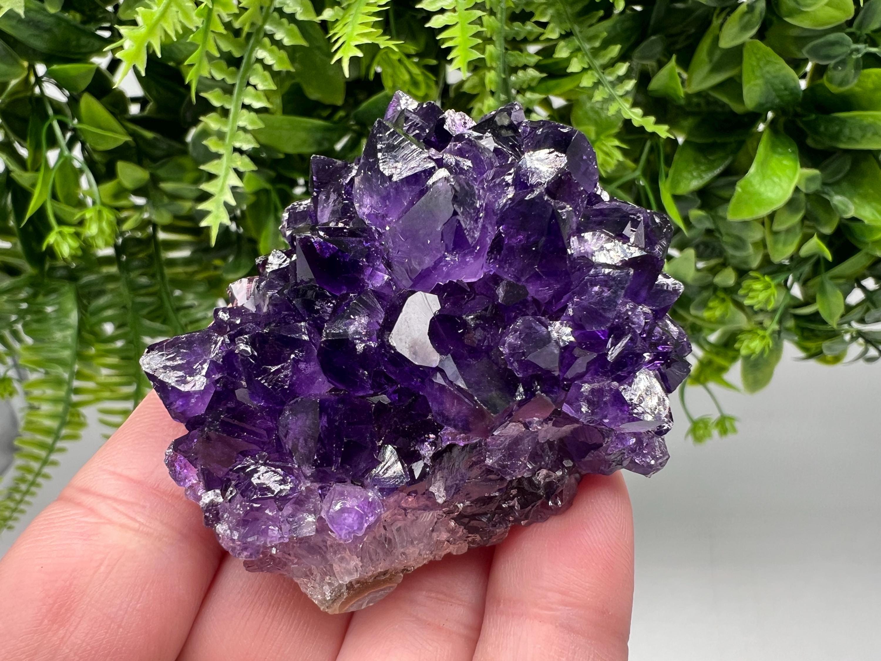 Uruguay Amethyst Crystal: Purple Quartz Home Decor, Energy Stone