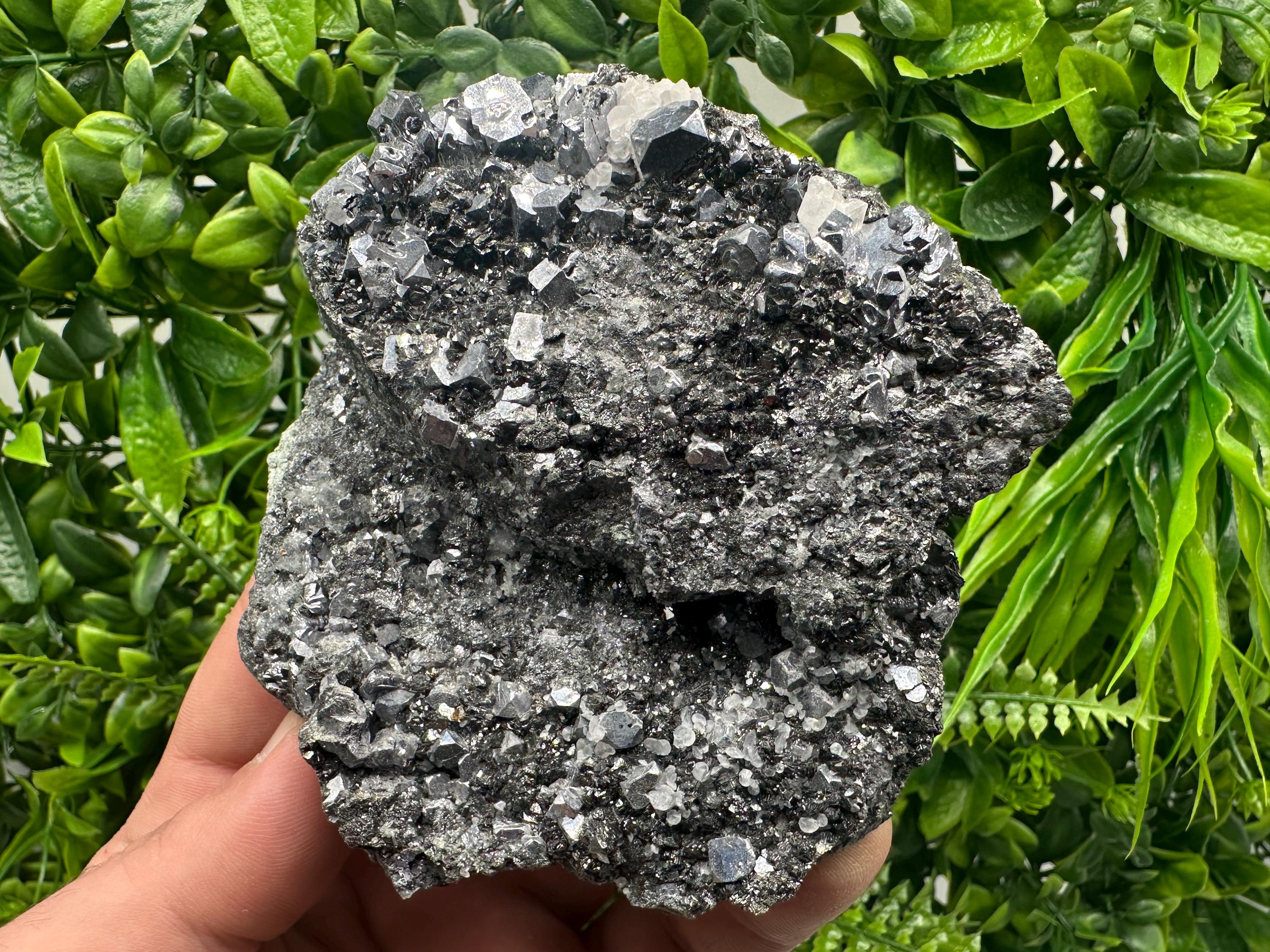 Galena Sphalerite Mineral Specimen on Matrix, Borieva Mine, Bulgaria