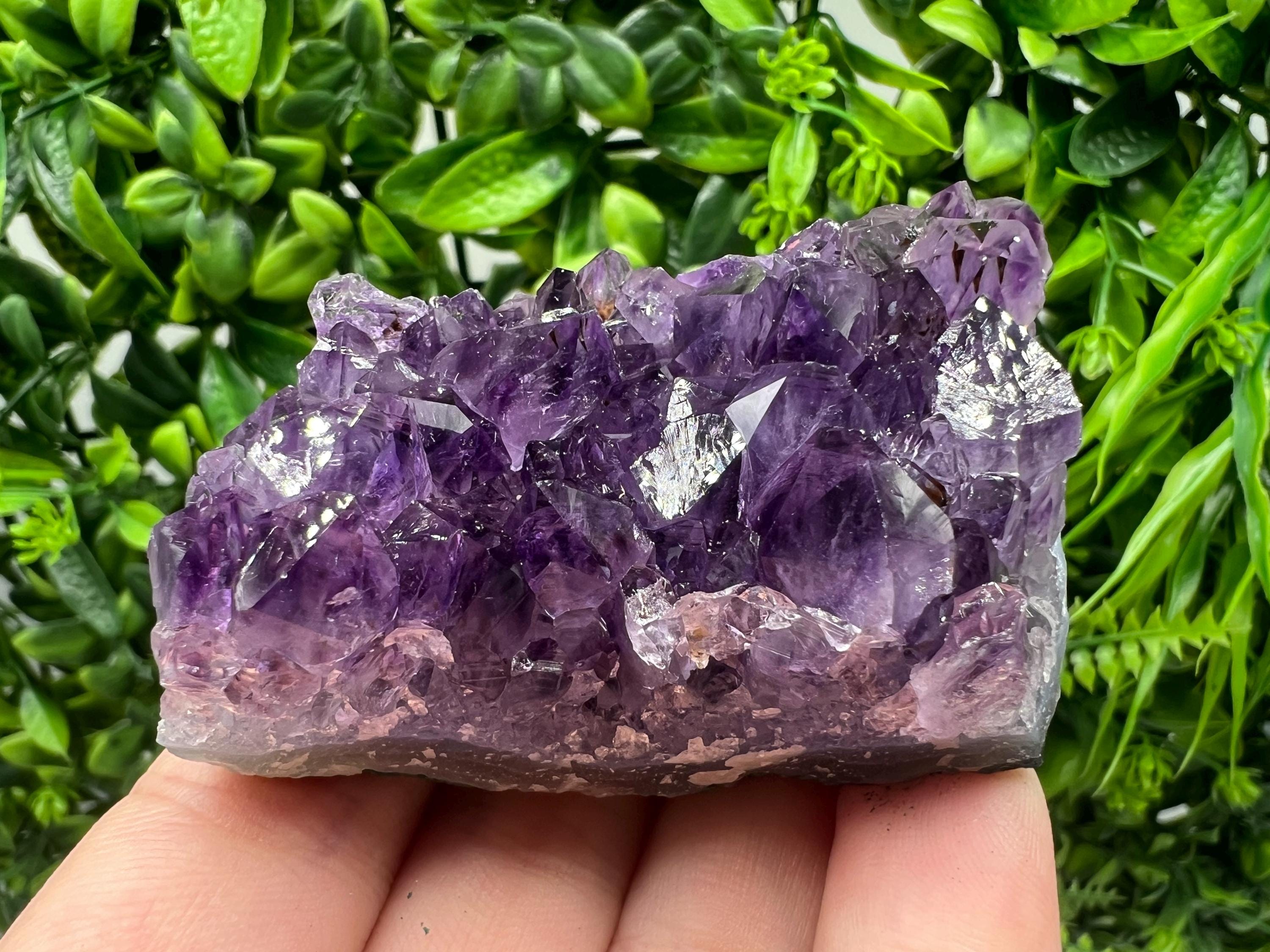 Uruguay Amethyst Cluster, Natural Purple Crystal, Home Decor