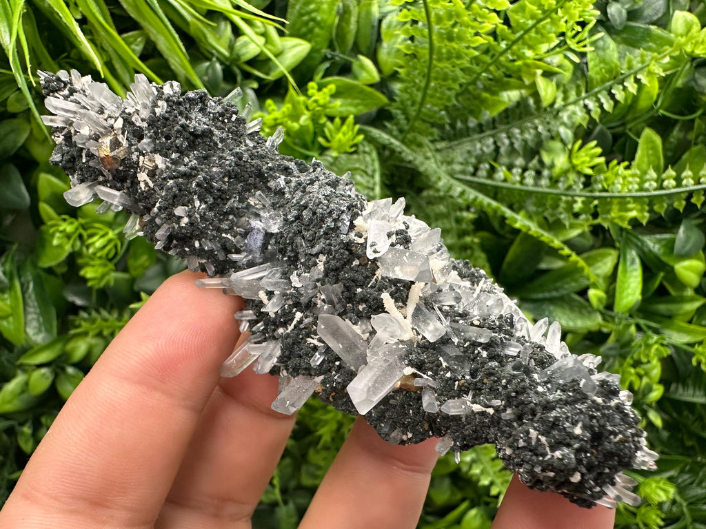 Calcite Pyrite Quartz Cluster: Chlorite Minerals, Borieva Bulgaria
