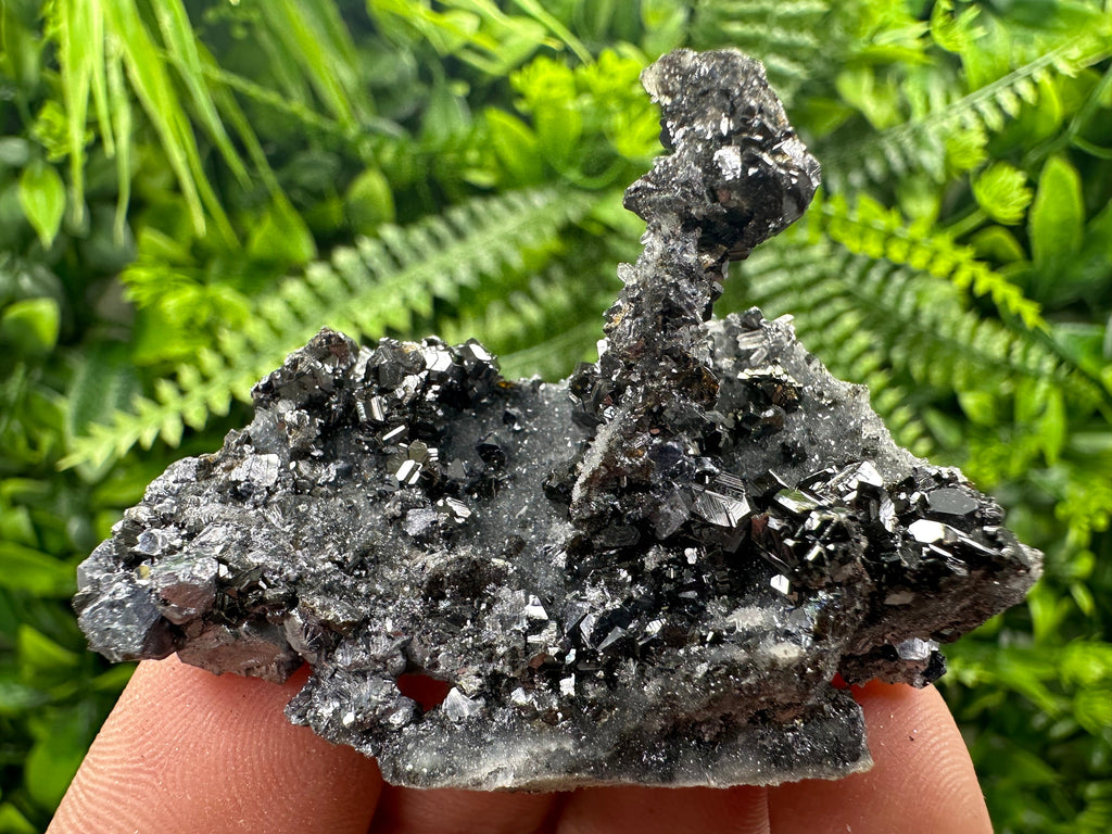 Galena Pyrite Sphalerite on Quartz Crystal, Bulgaria Mineral Specimen