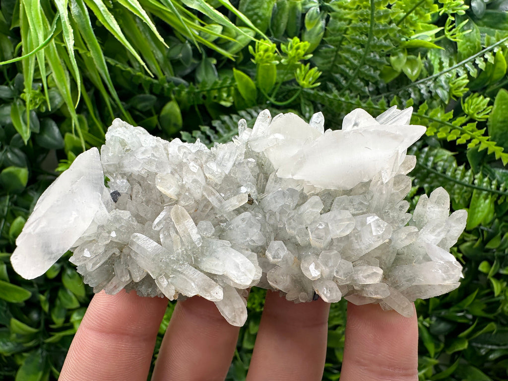 Calcite on Quartz with Chlorite, Bulgaria Minerals Collection