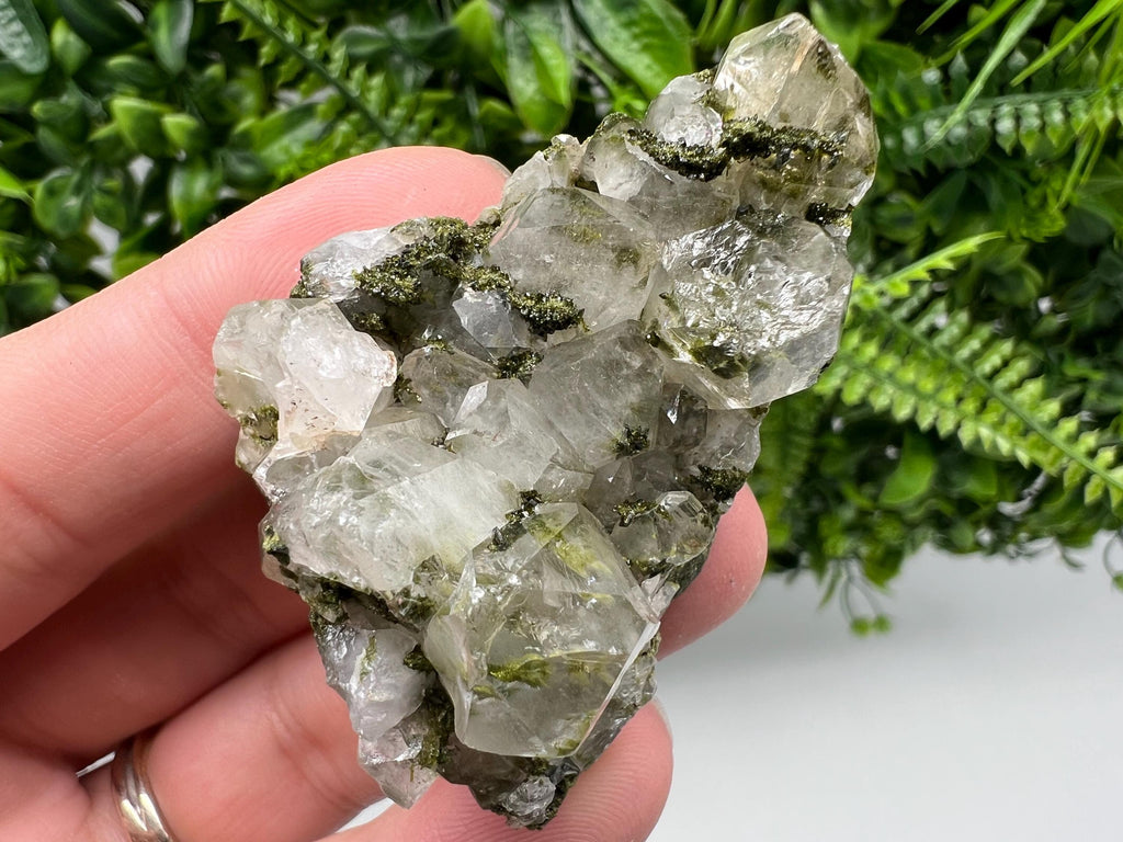 Epidote with Quartz Mineral Specimen, Hakkari Turkey