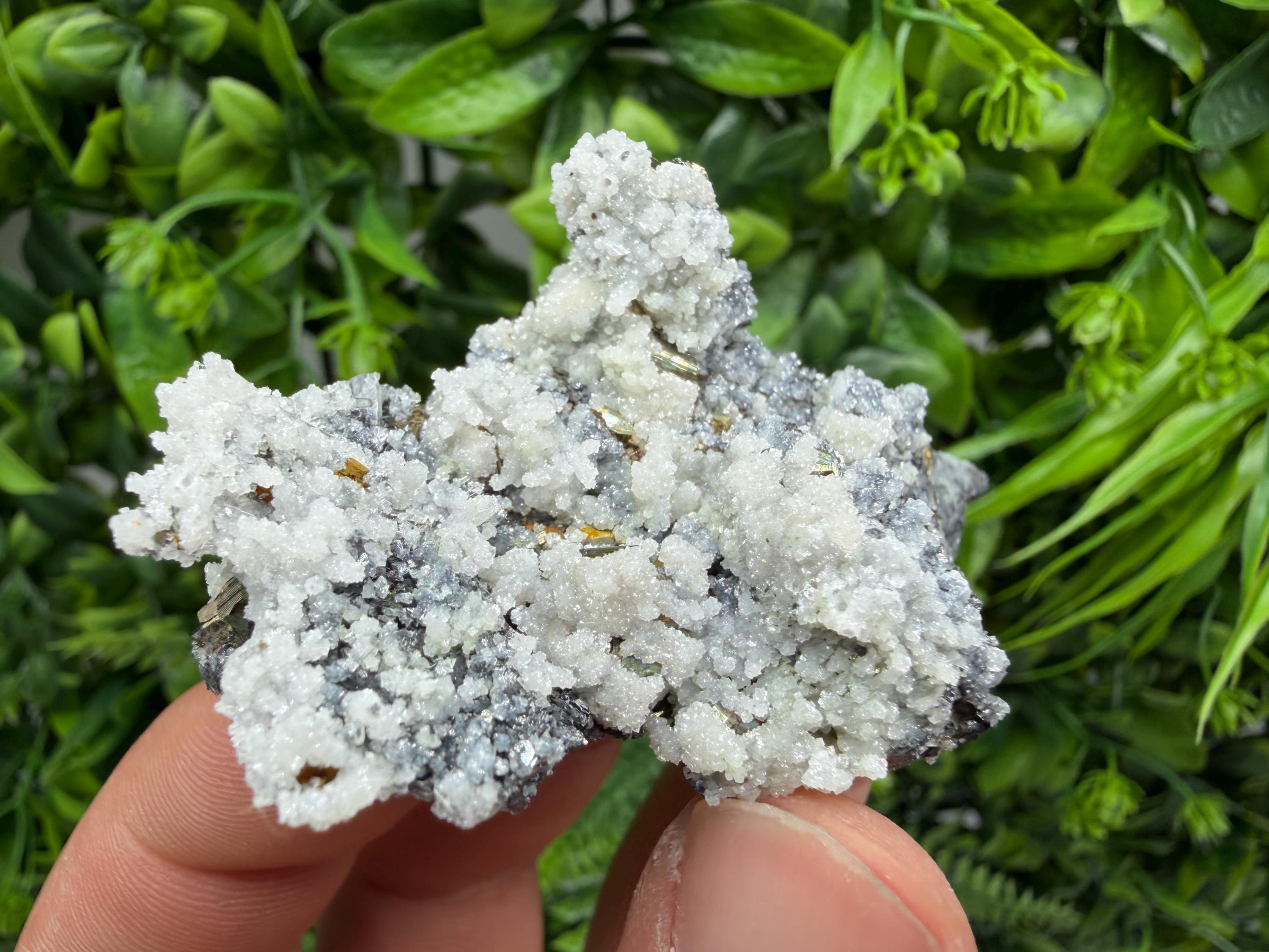 Pyrite Sphalerite Quartz Calcite Mineral Specimen, Krushev dol Mine