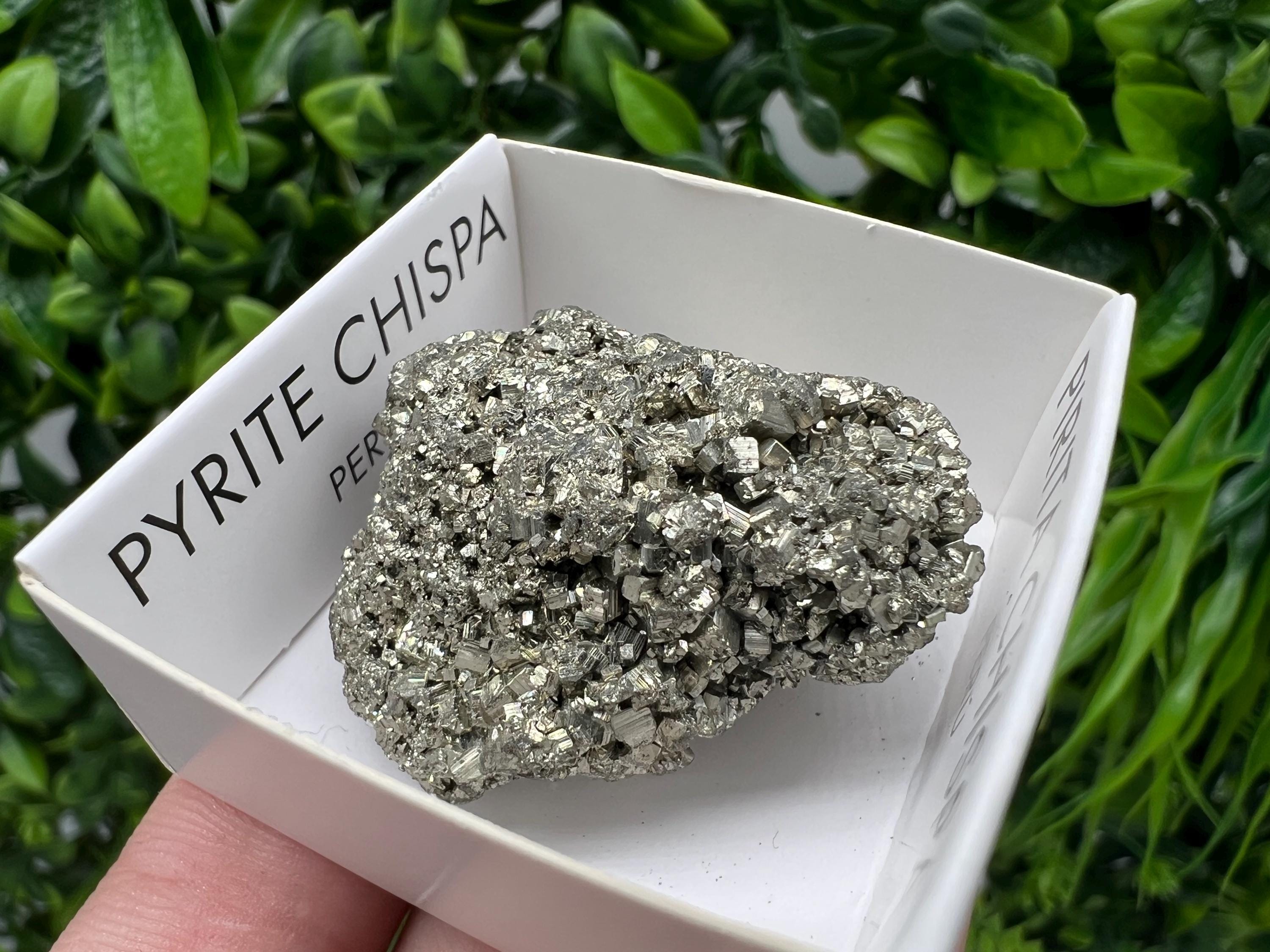 Peruvian Pyrite Cube: Natural Gold Mineral Specimen, Home Decor (3/3.3cm