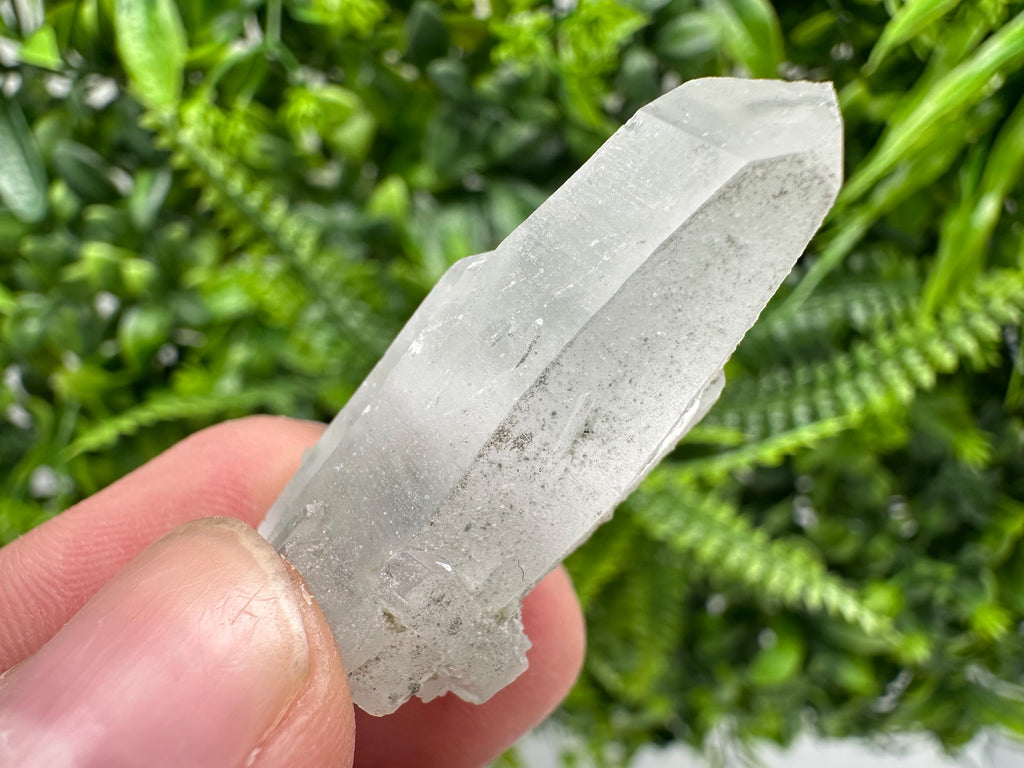 Chlorite Green Quartz Crystal with Sphalerite Inclusions