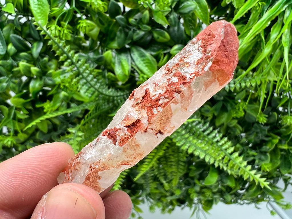 Moroccan Red Phantom Quartz, Hematite Quartz, Natural Crystal Specimen