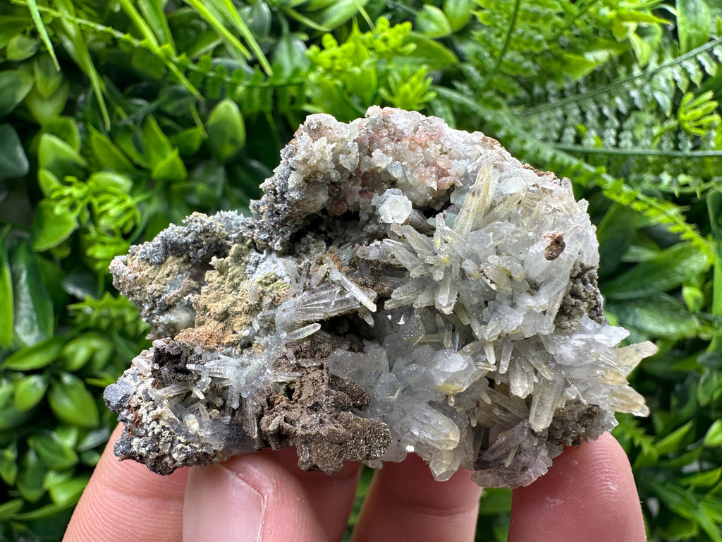 Quartz with Hematite, Chlorite, and Dolomite, Bulgaria Crystal Stone