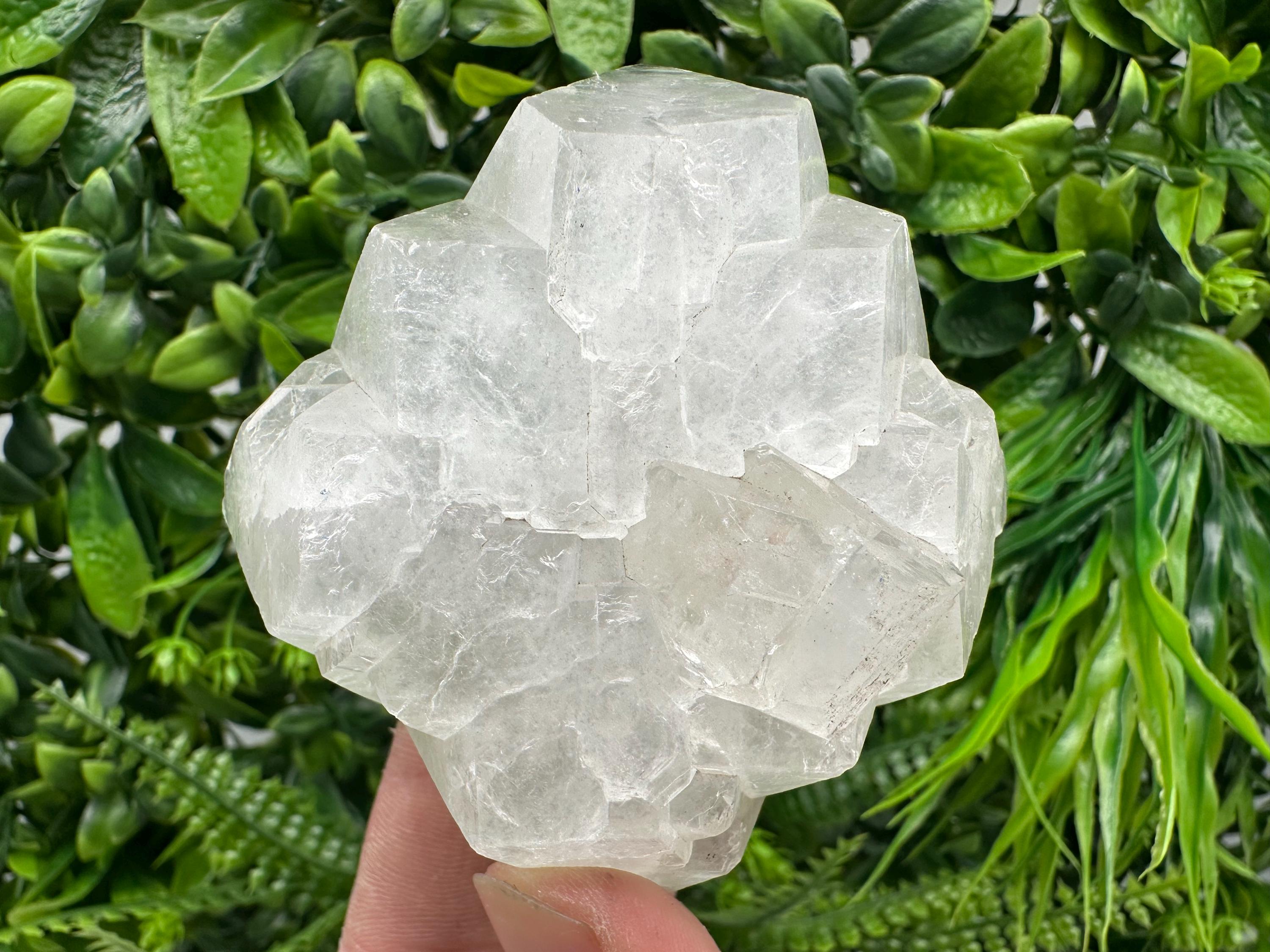 Transparent Apophyllite on Chalcedony, India Mineral Specimen
