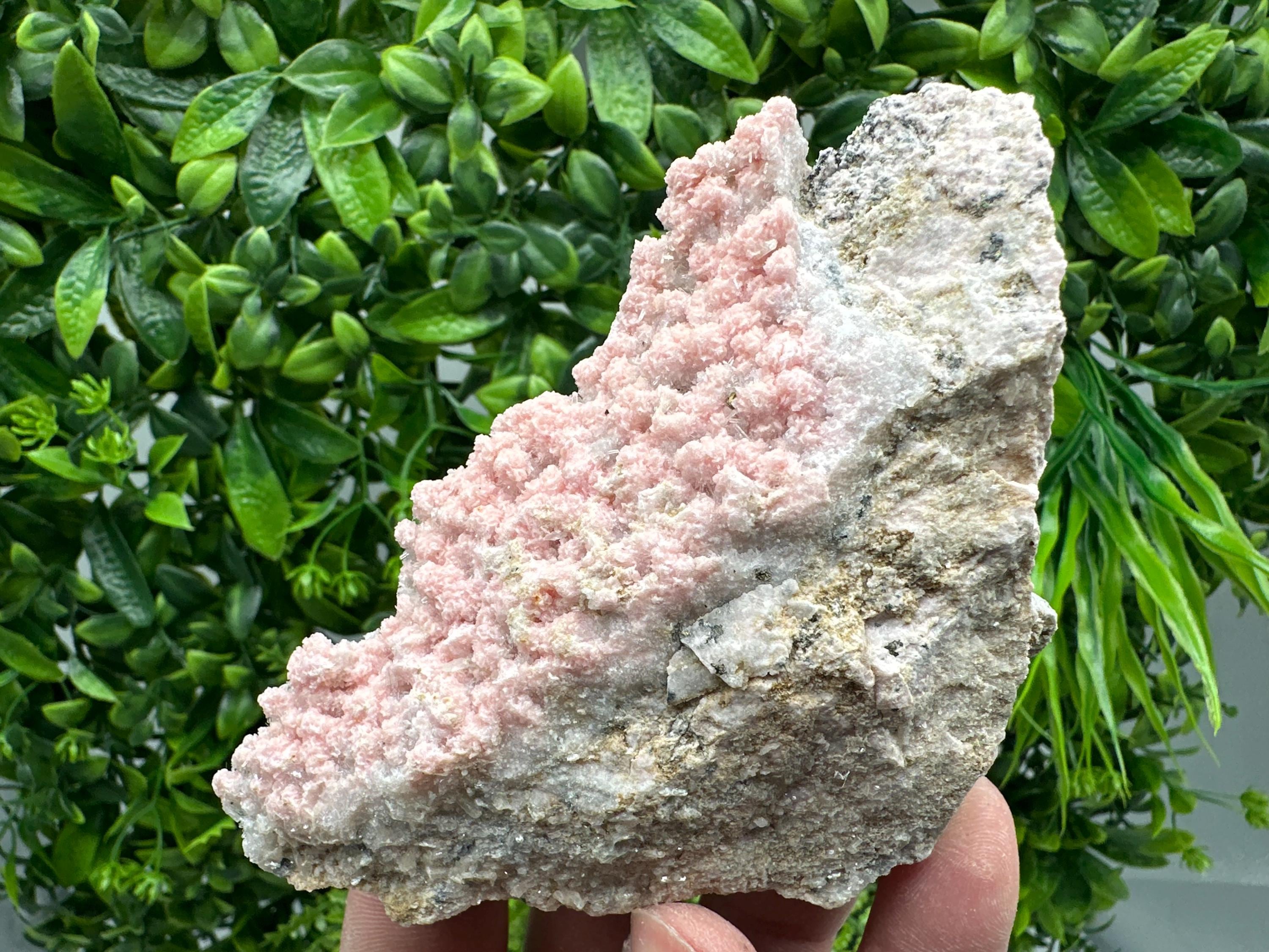 Rhodochrosite on Quartz, Starnica Mine, Bulgaria