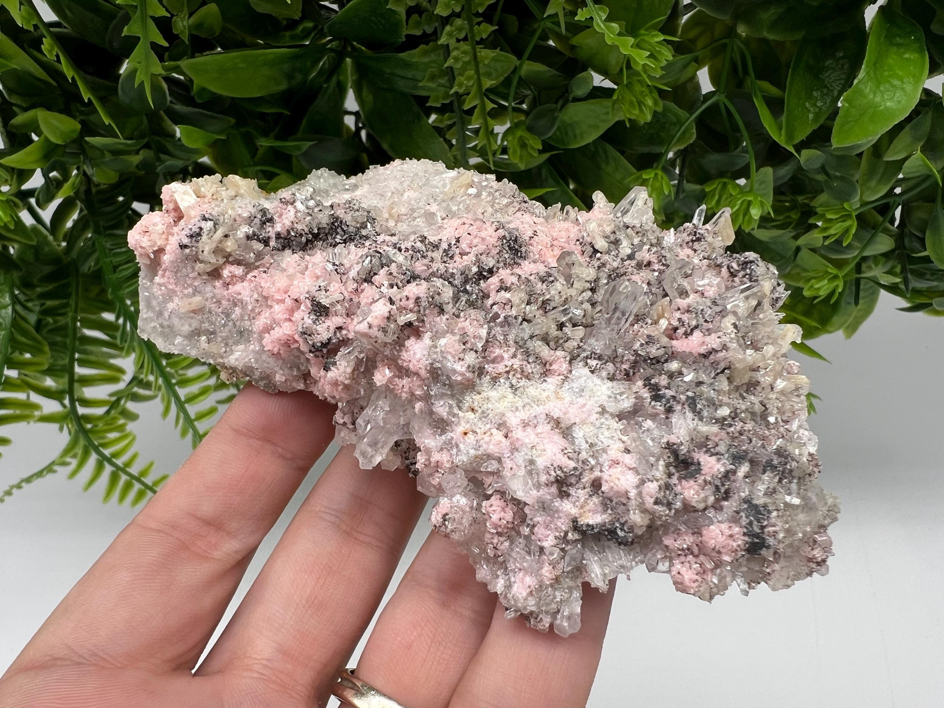 Pink Rhodochrosite Crystal: Starnica Mine, Bulgaria - Home Decor Stone