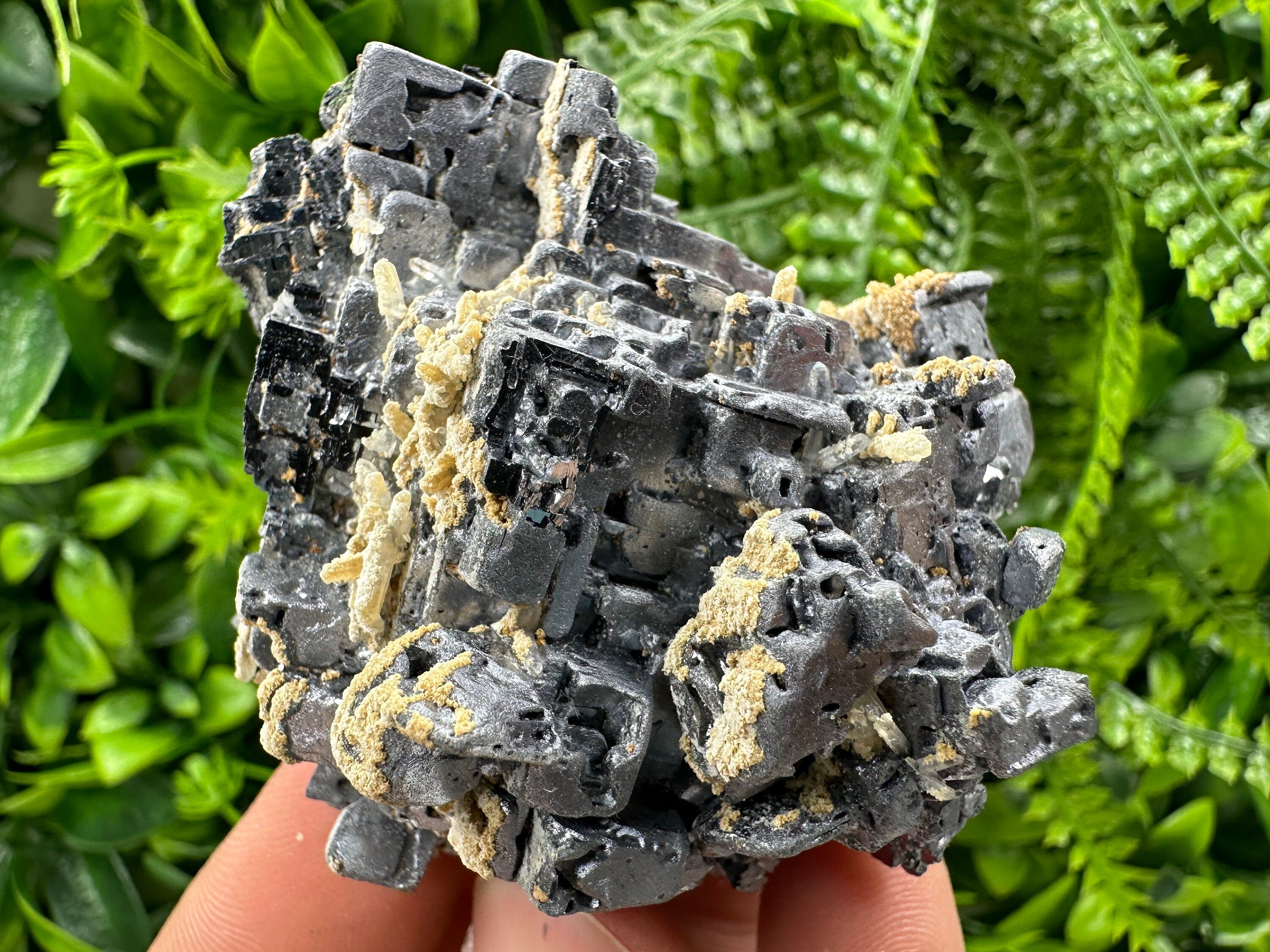Rare Skeleton Galena Cluster: Natural Crystal Mineral Souvenir