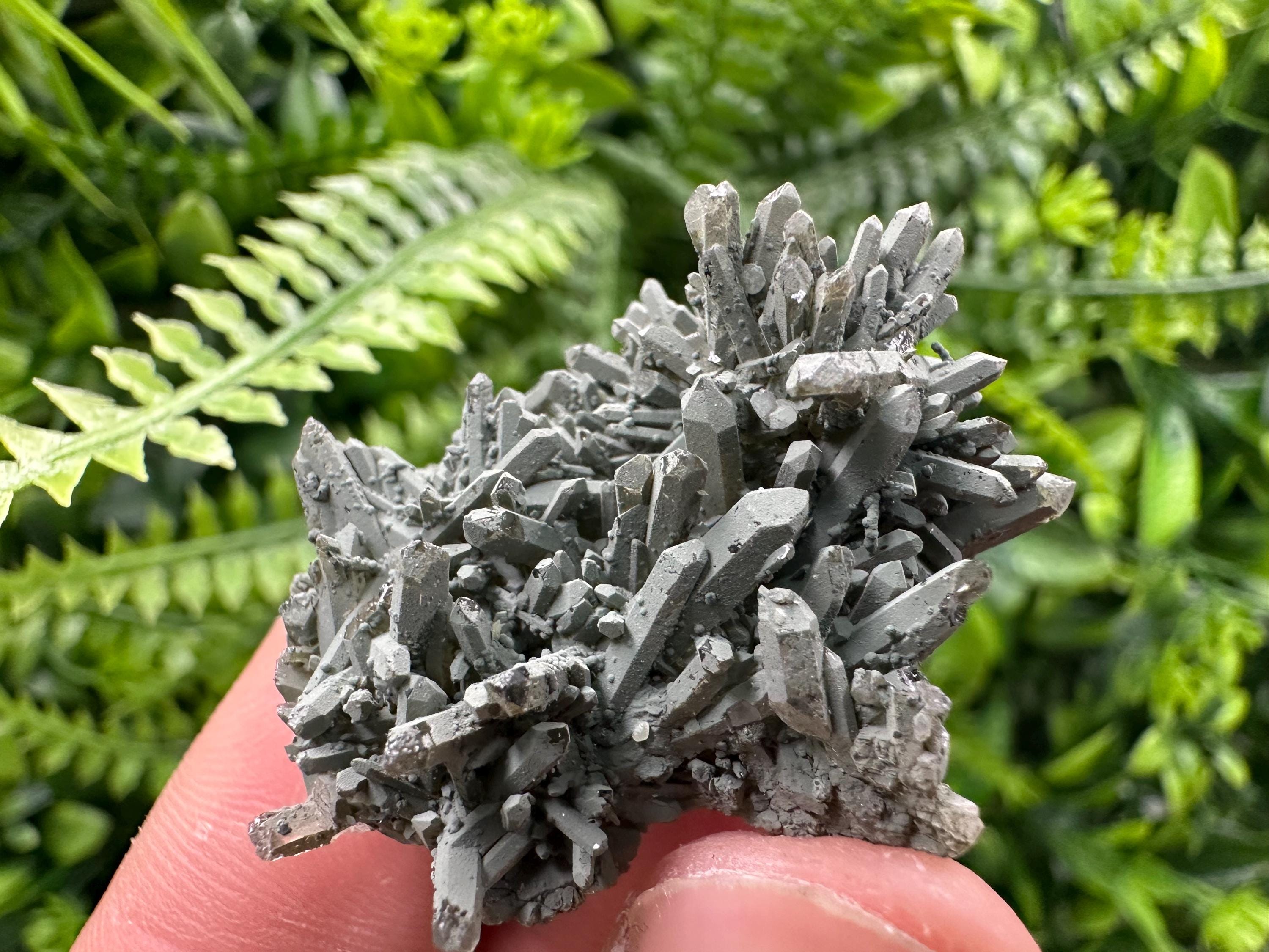 Chlorite Quartz Cluster, Rare Mineral Specimen, Bulgaria