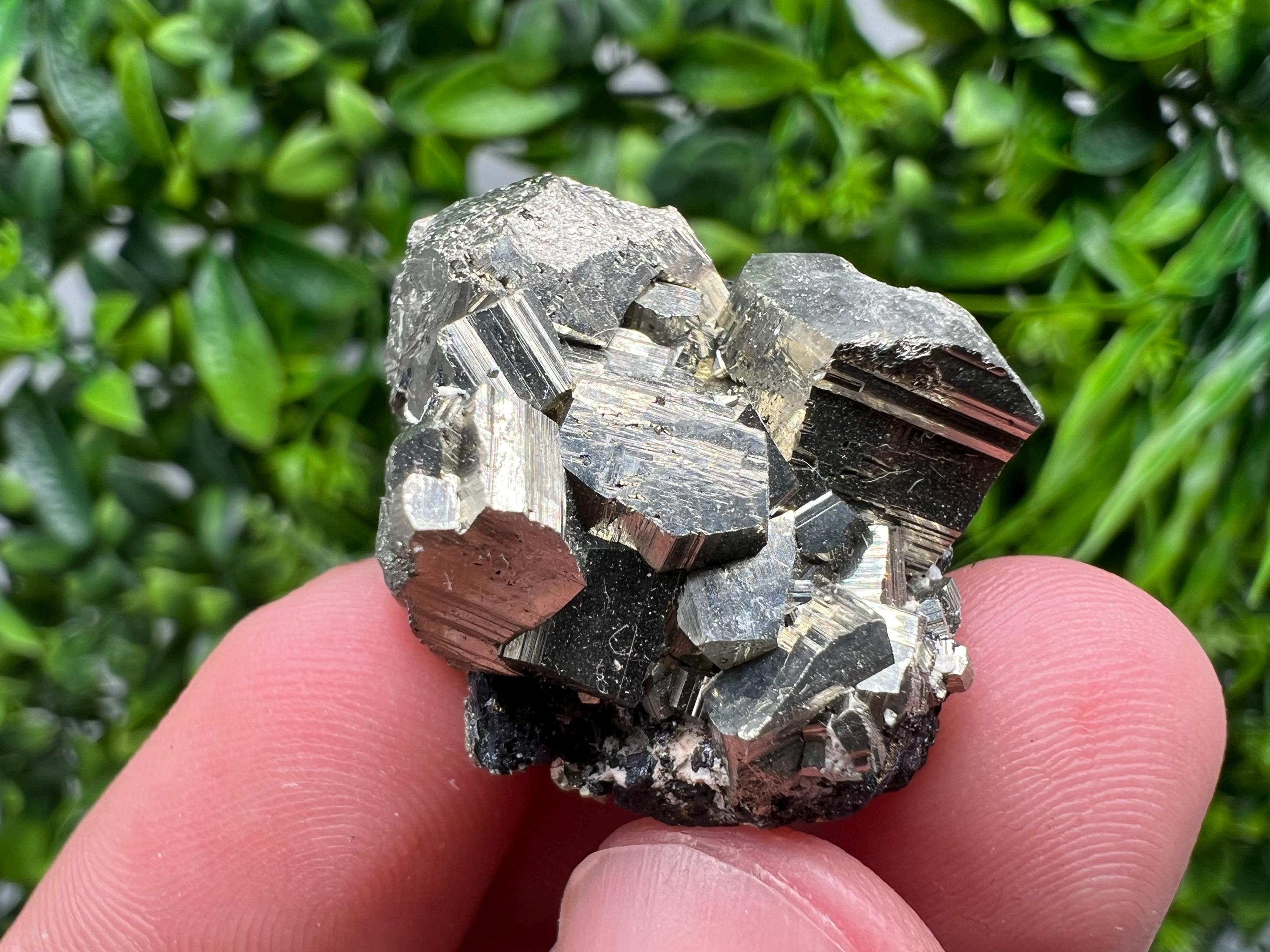 Golden Pyrite Cluster with Sphalerite, Madan Bulgaria Mineral Specimen