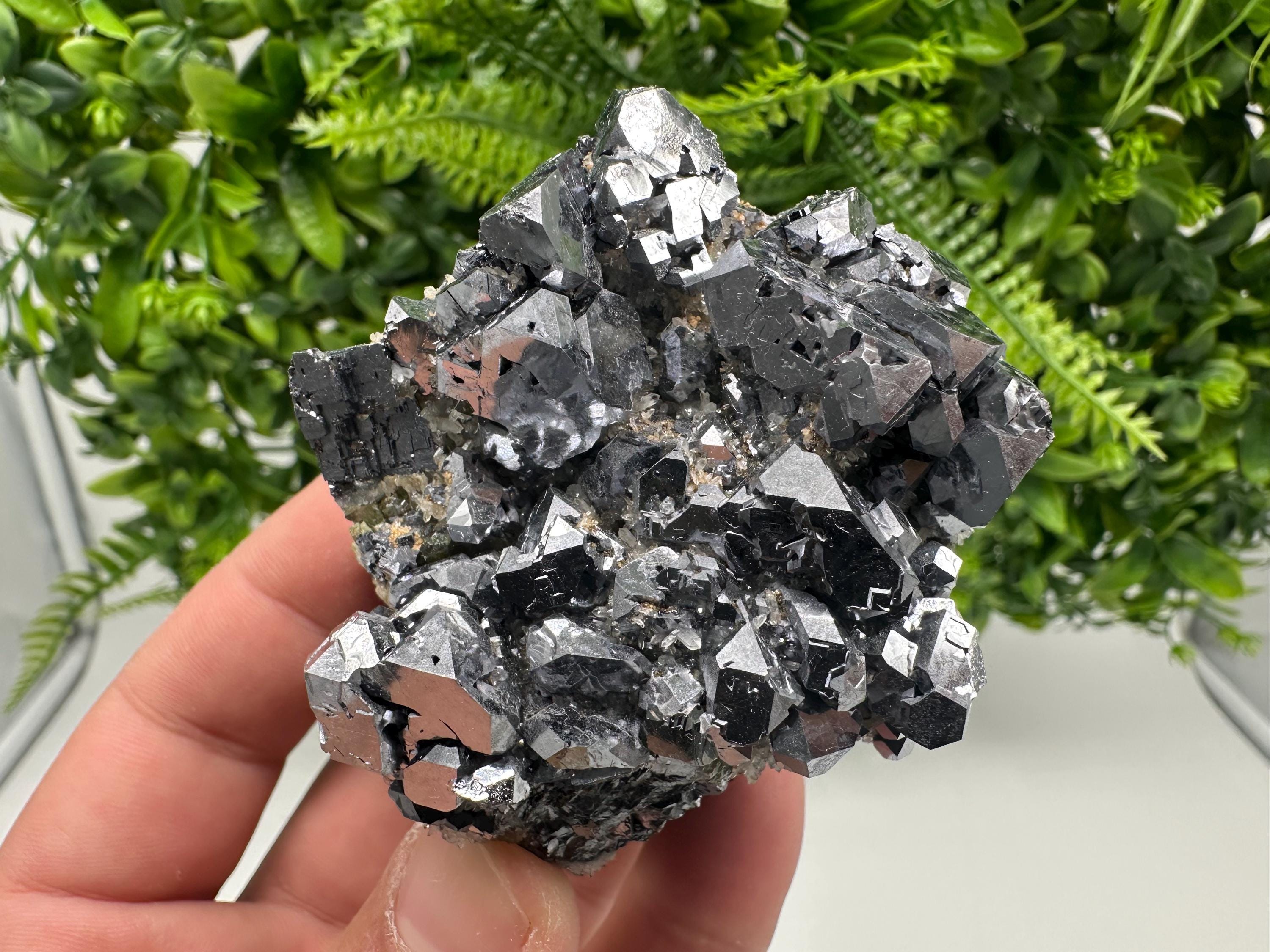 Galena with Quartz Specimen: Krushev Dol Mine, Bulgaria