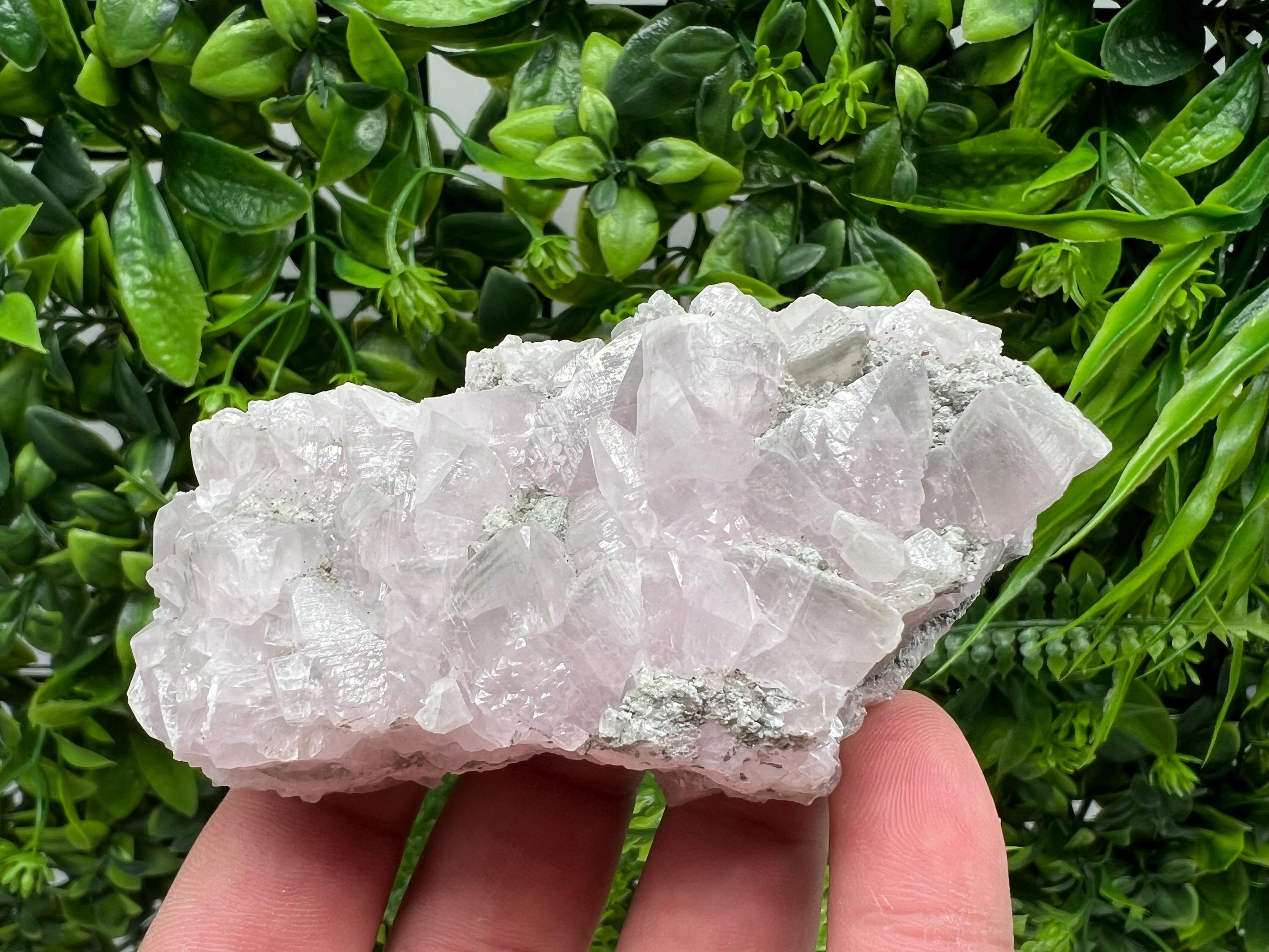 UV Reactive Mangano Calcite Crystal: Androvo Mine, Bulgaria