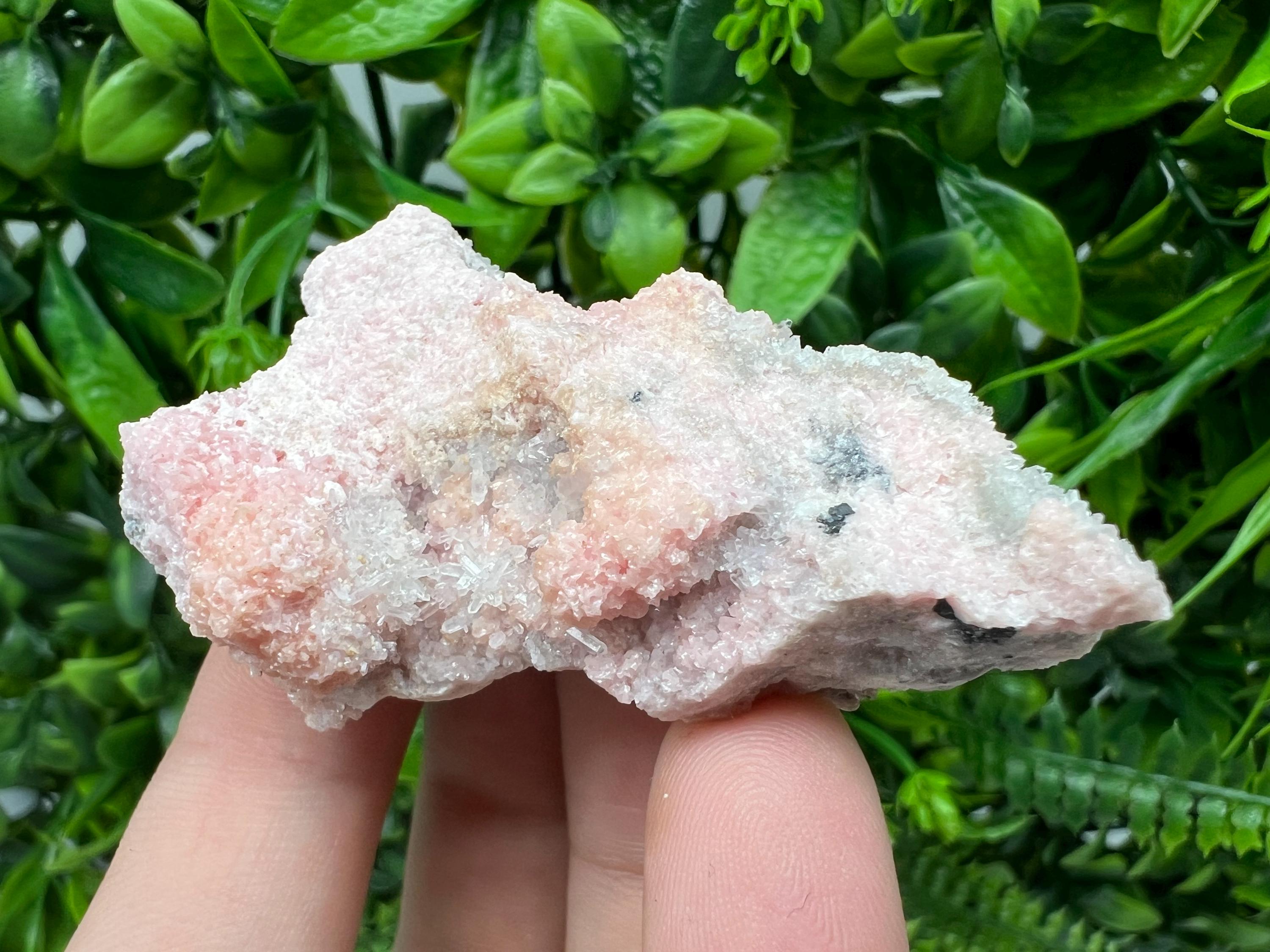 Beautiful Rhodochrosite perfect pink colour Starnica Mine Davidcovo Bulgaria natural minerals souvenir crystal gift home decor stone gift
