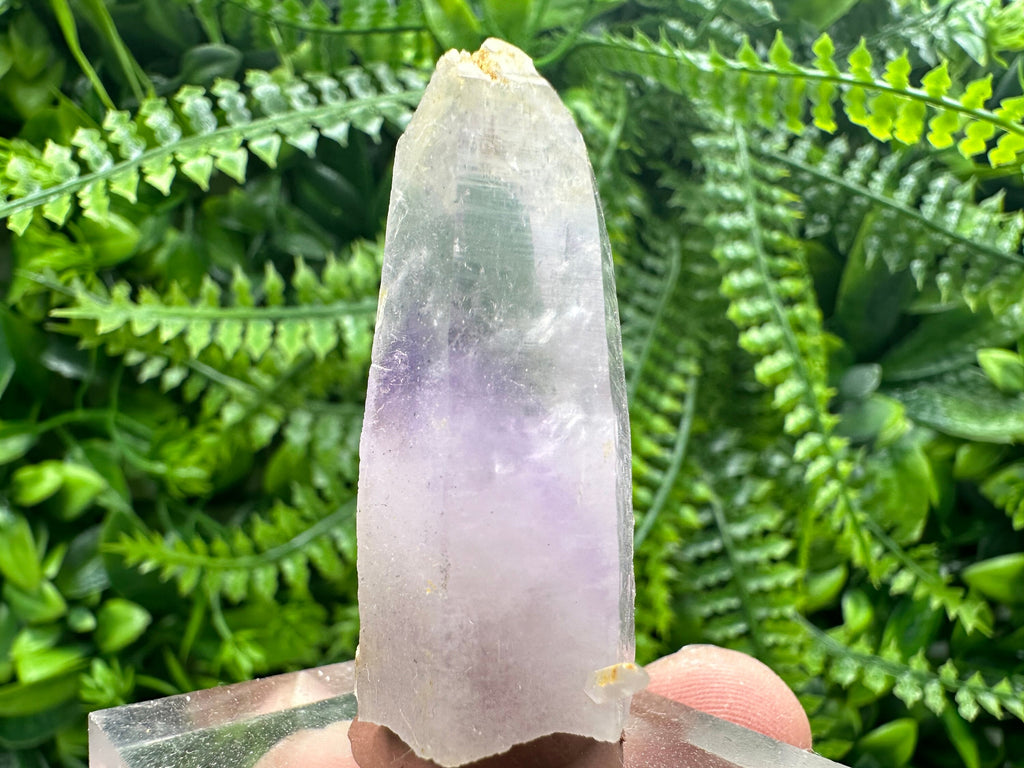Phantom Amethyst Crystal with Cerussite, Bulgarian Mineral Specimen (4.5cm)