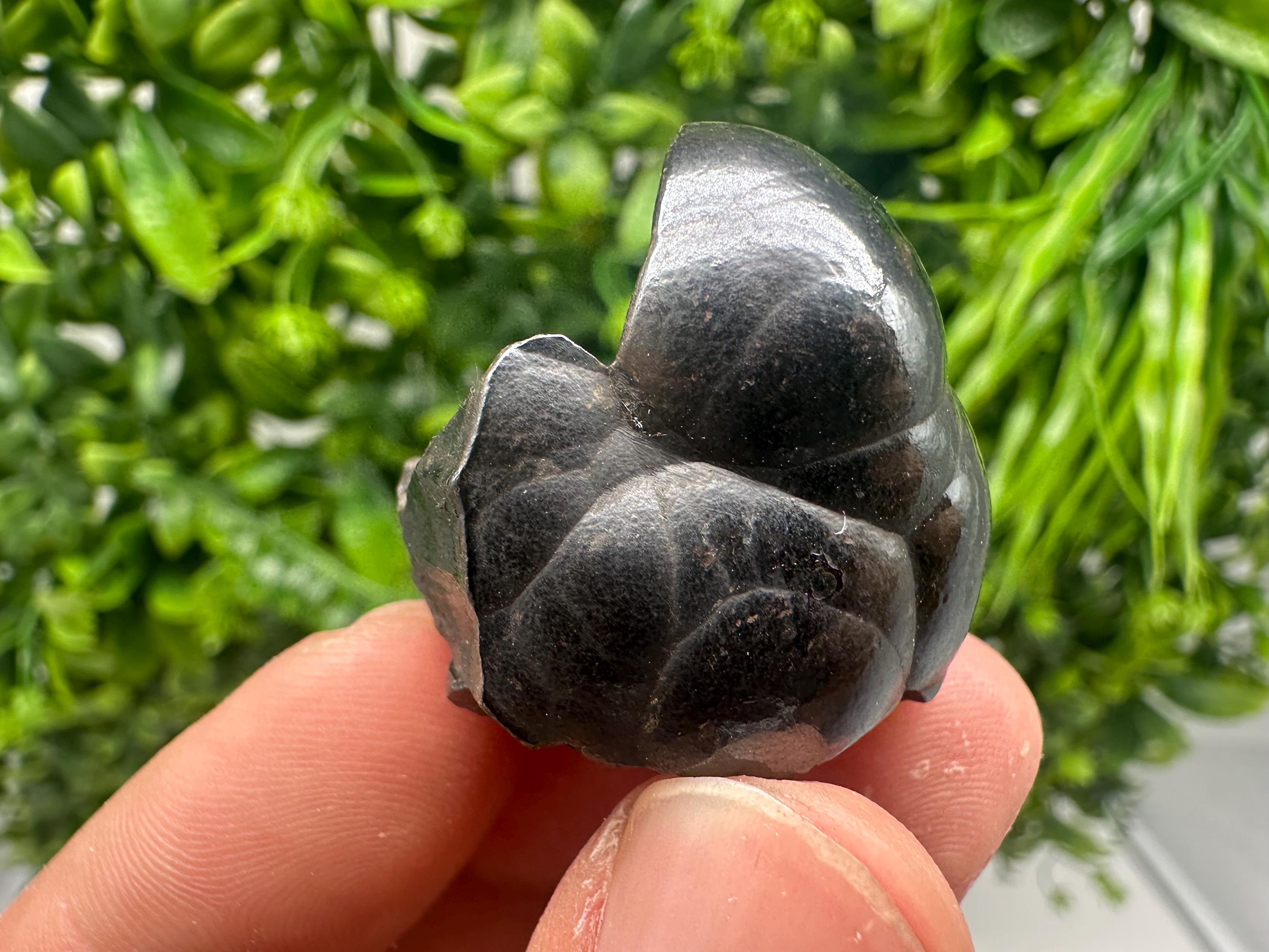Botryoidal Black Hematite Specimen: Moroccan Crystal for Reiki Chakra