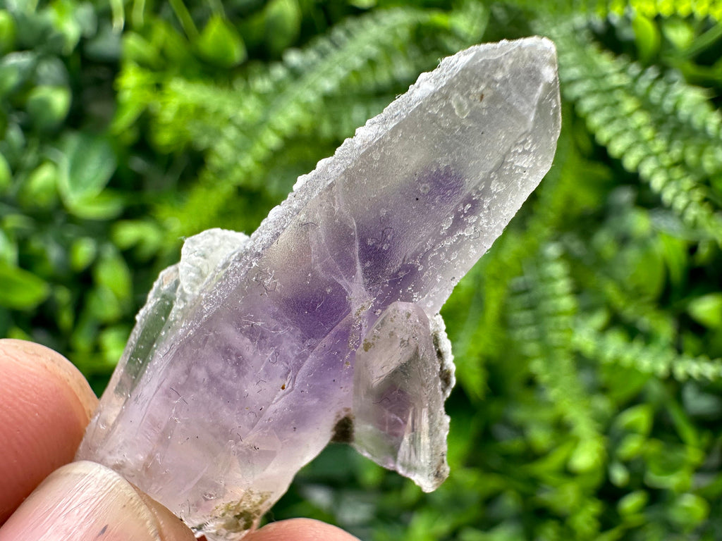 Amethyst Phantom Quartz with Chalcedony and Chlorite - Bulgaria Crystal