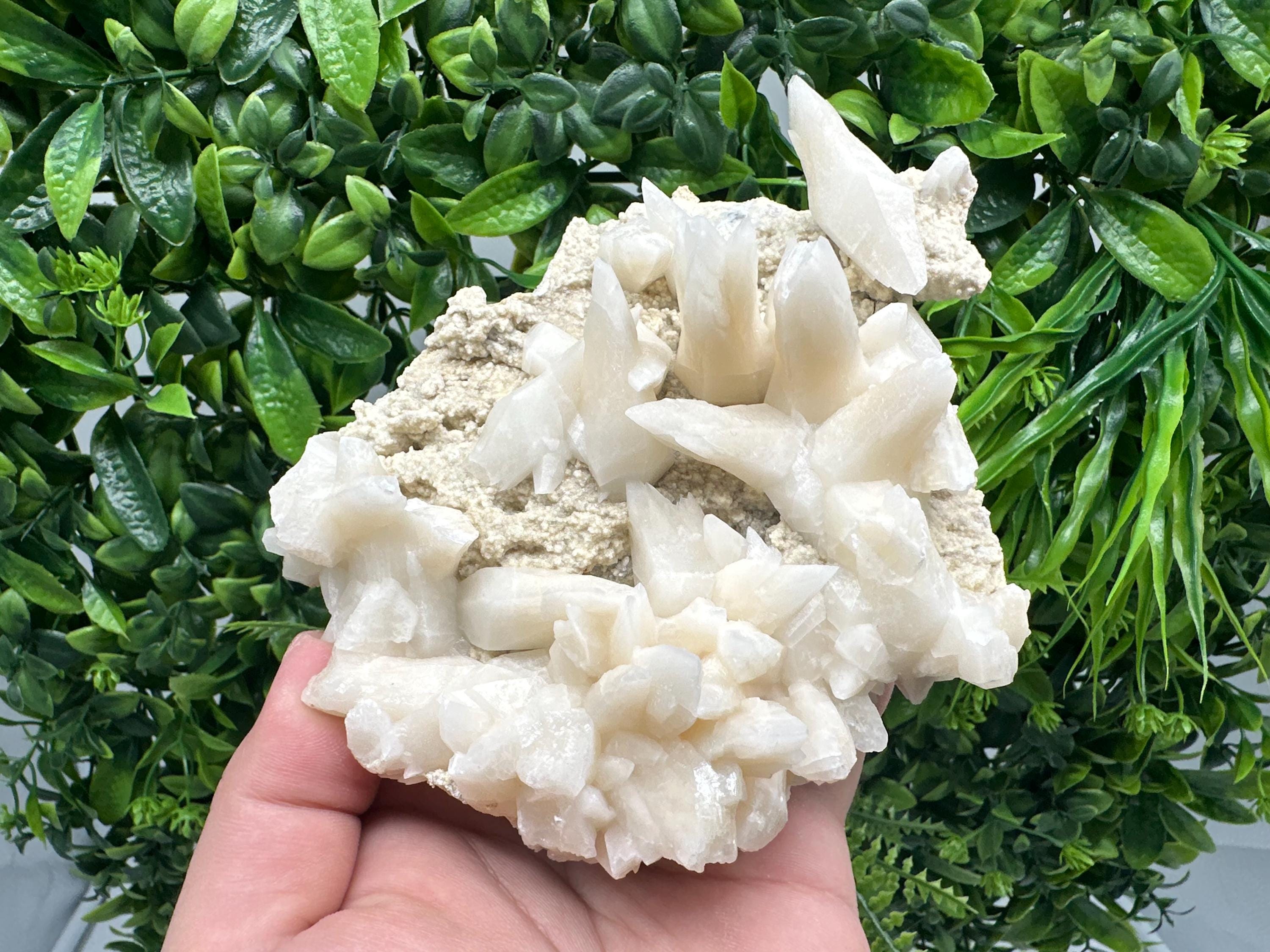 Calcite on Aragonite: Djurcovo Mine, Bulgaria Crystal
