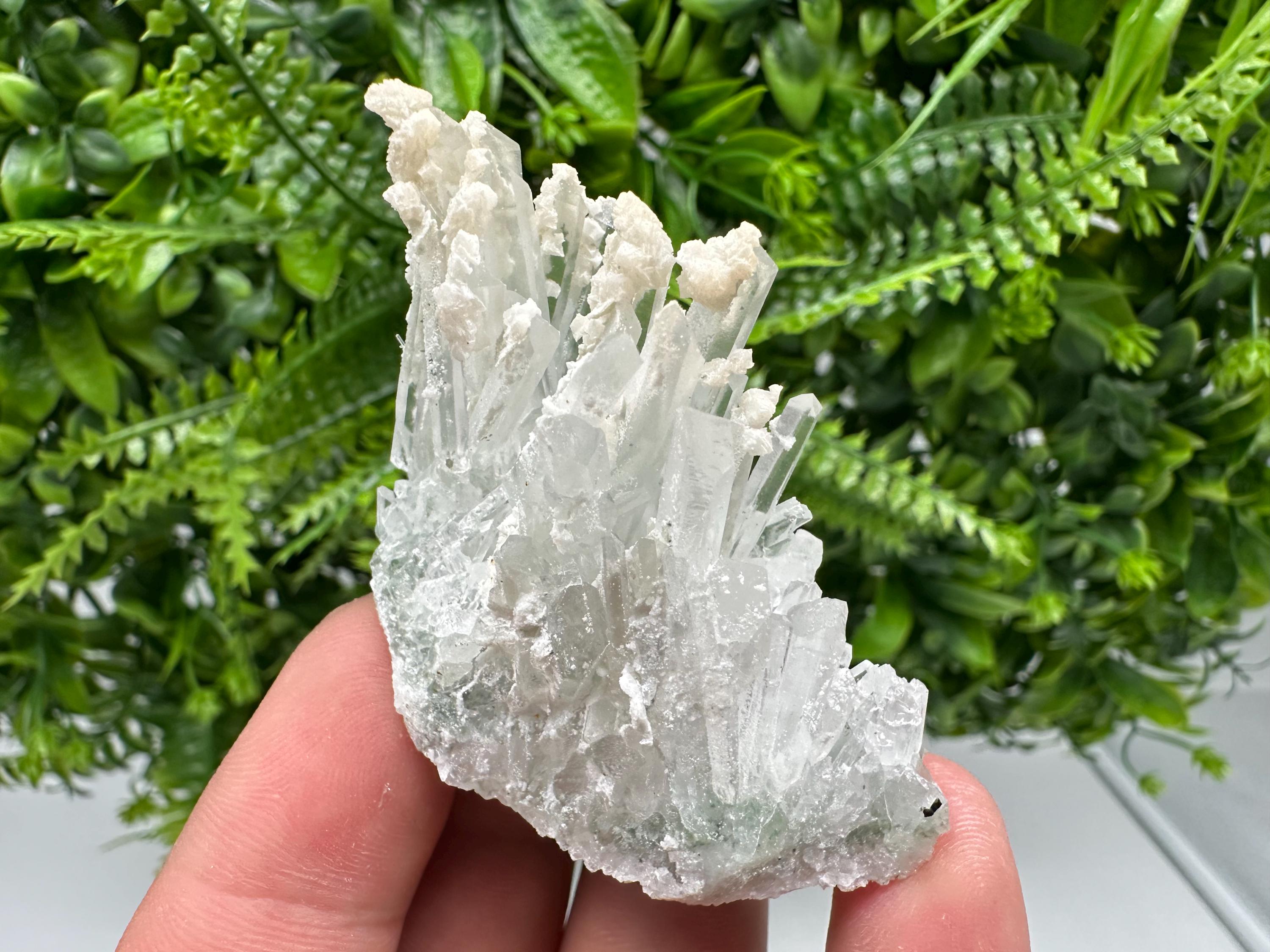Transparent Quartz with Calcite: Krushev Dol Mine, Bulgaria