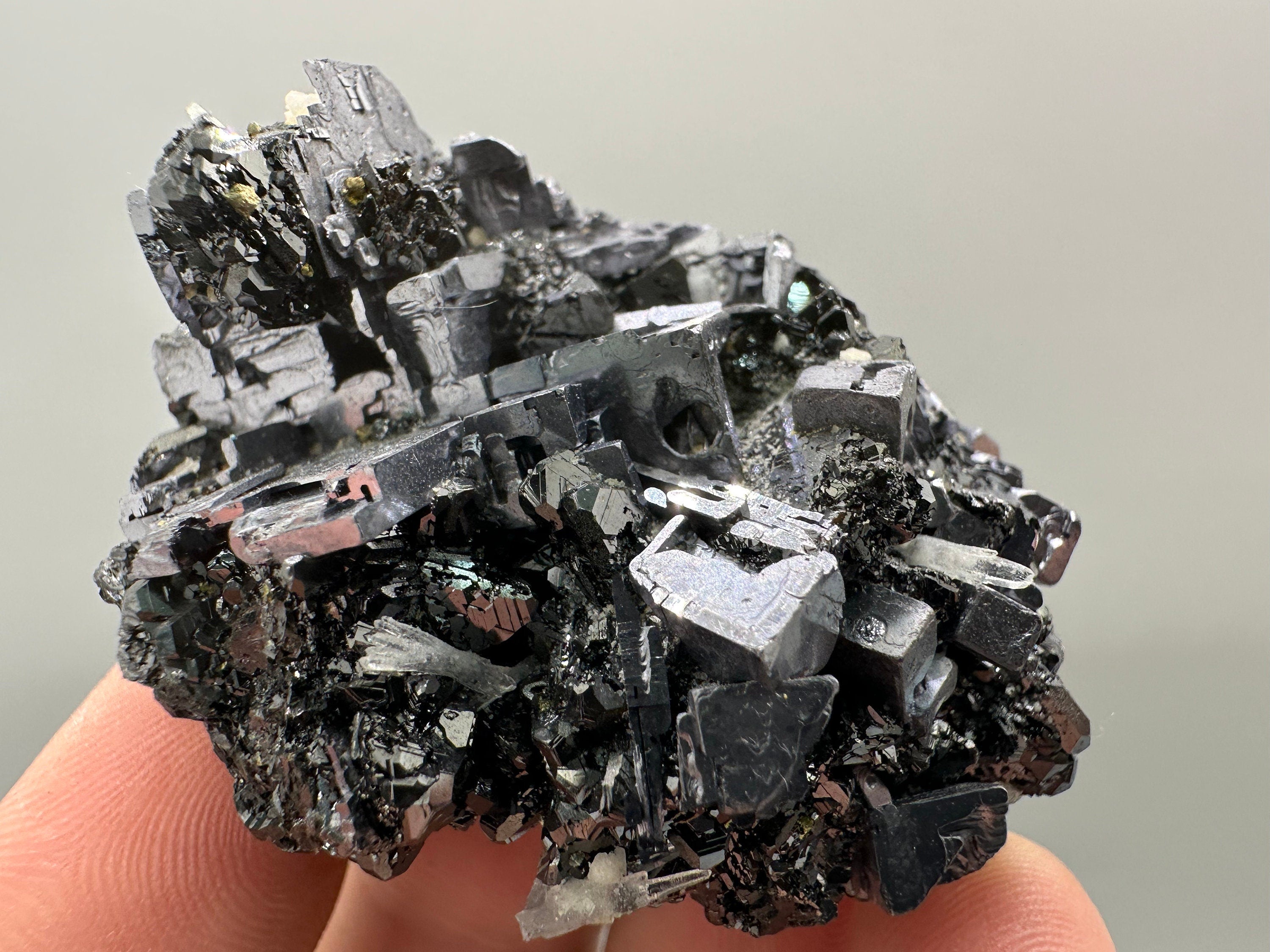 Galena on Sphalerite Mineral Specimen: Borieva Mine, Bulgaria