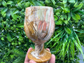 Vintage Onyx Wine Goblet: Natural Stone Barware (12cm)