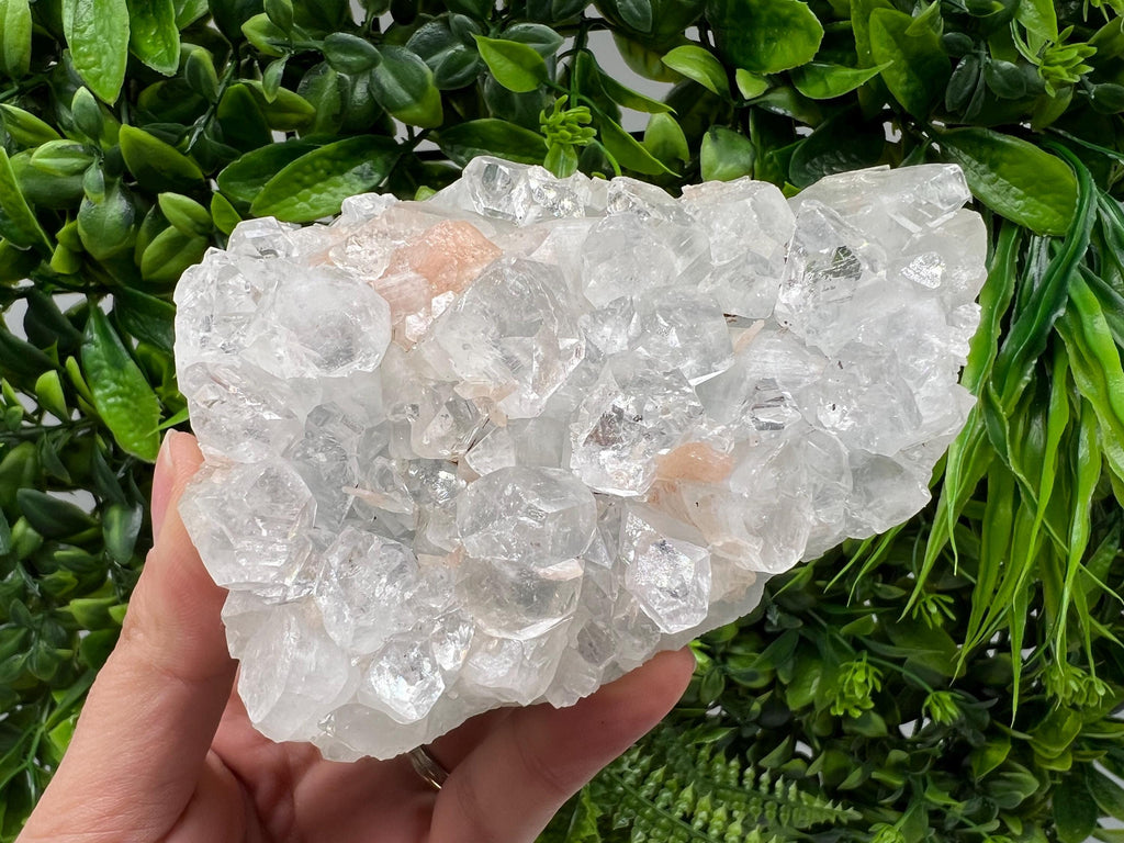 Apophyllite Stilbite on Chalcedony, Natural Mineral Specimen, India