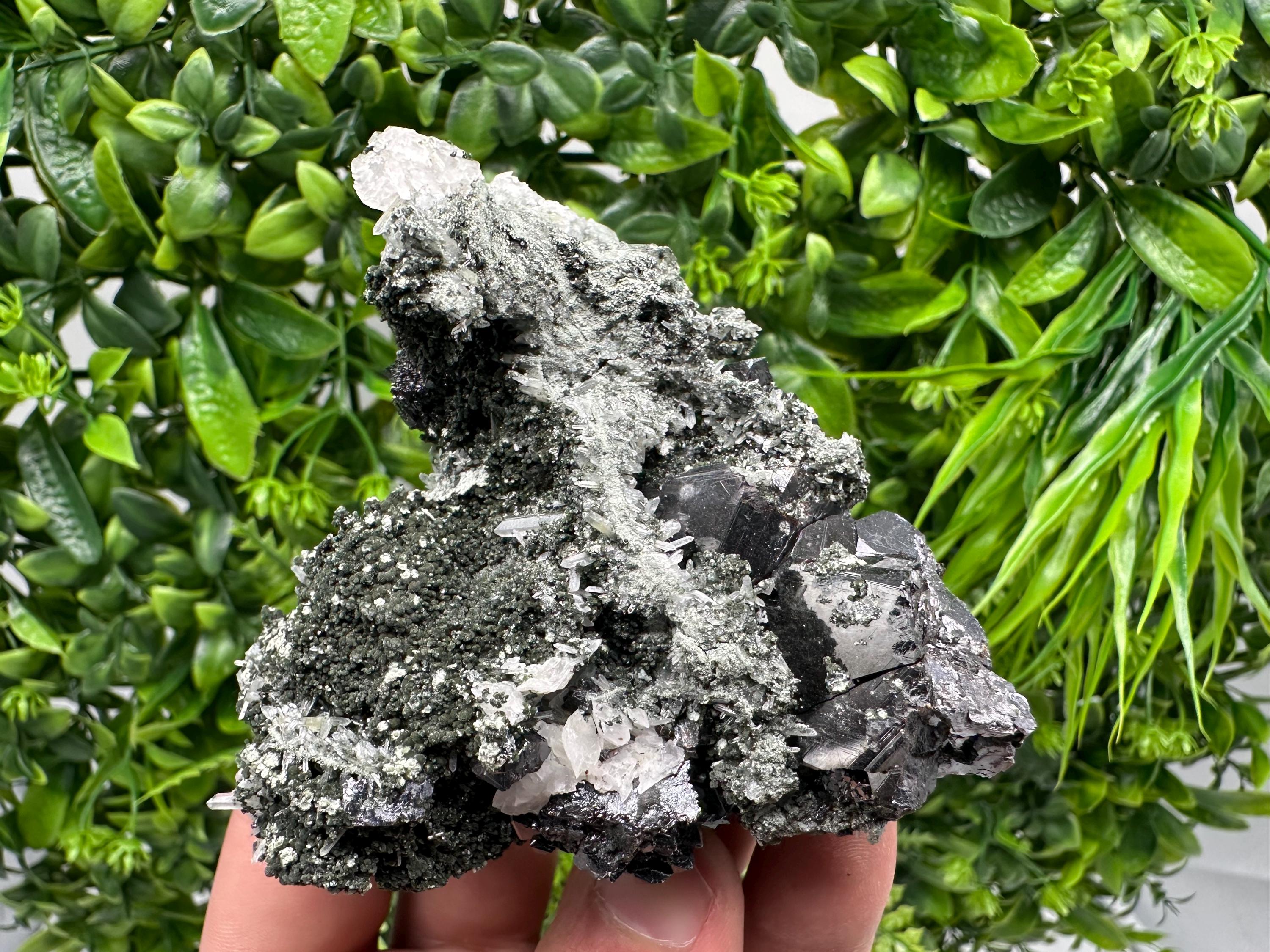 Galena Quartz Sphalerite Mineral Specimen: Borieva Mine, Bulgaria