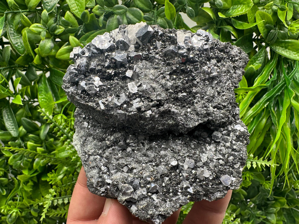 Galena Sphalerite Mineral Specimen on Matrix, Borieva Mine, Bulgaria