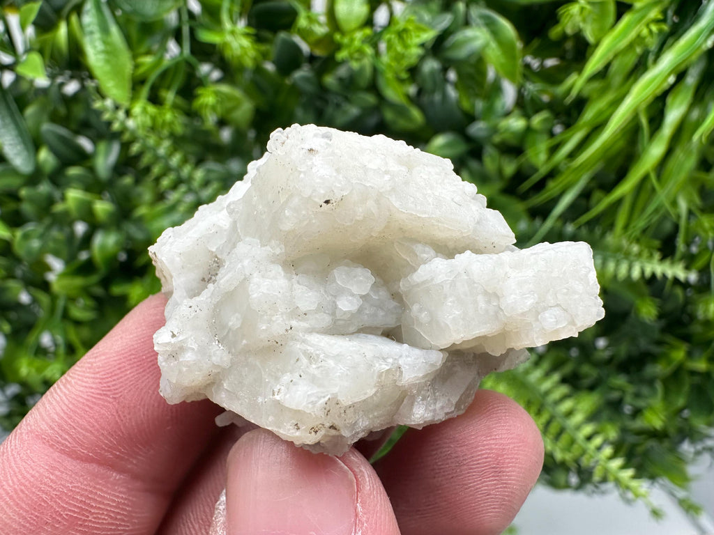 Rare Fluorescent Calcite after Barite on Chalcedony - Androvo, Bulgaria