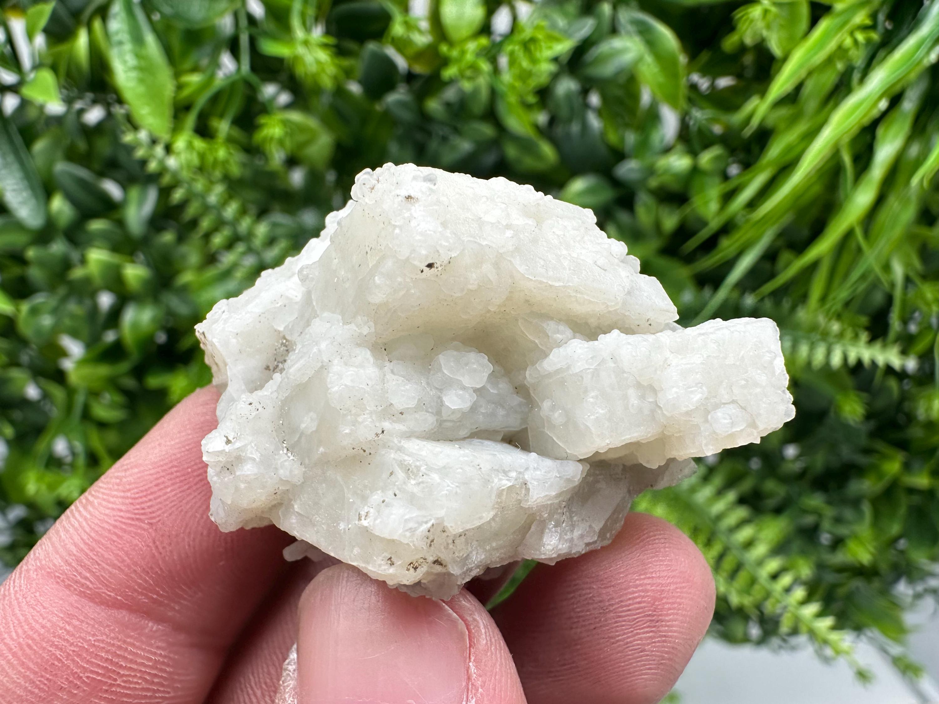Rare Fluorescent Calcite after Barite on Chalcedony - Androvo, Bulgaria