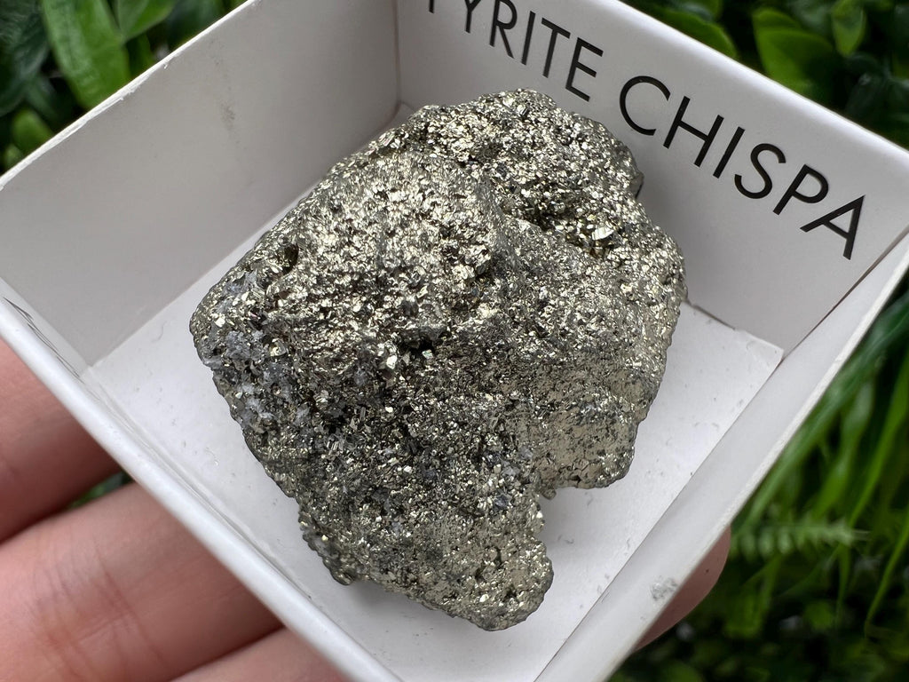 Peruvian Pyrite Cube: Natural Gold Mineral Specimen, Home Decor (3.5/3.5cm