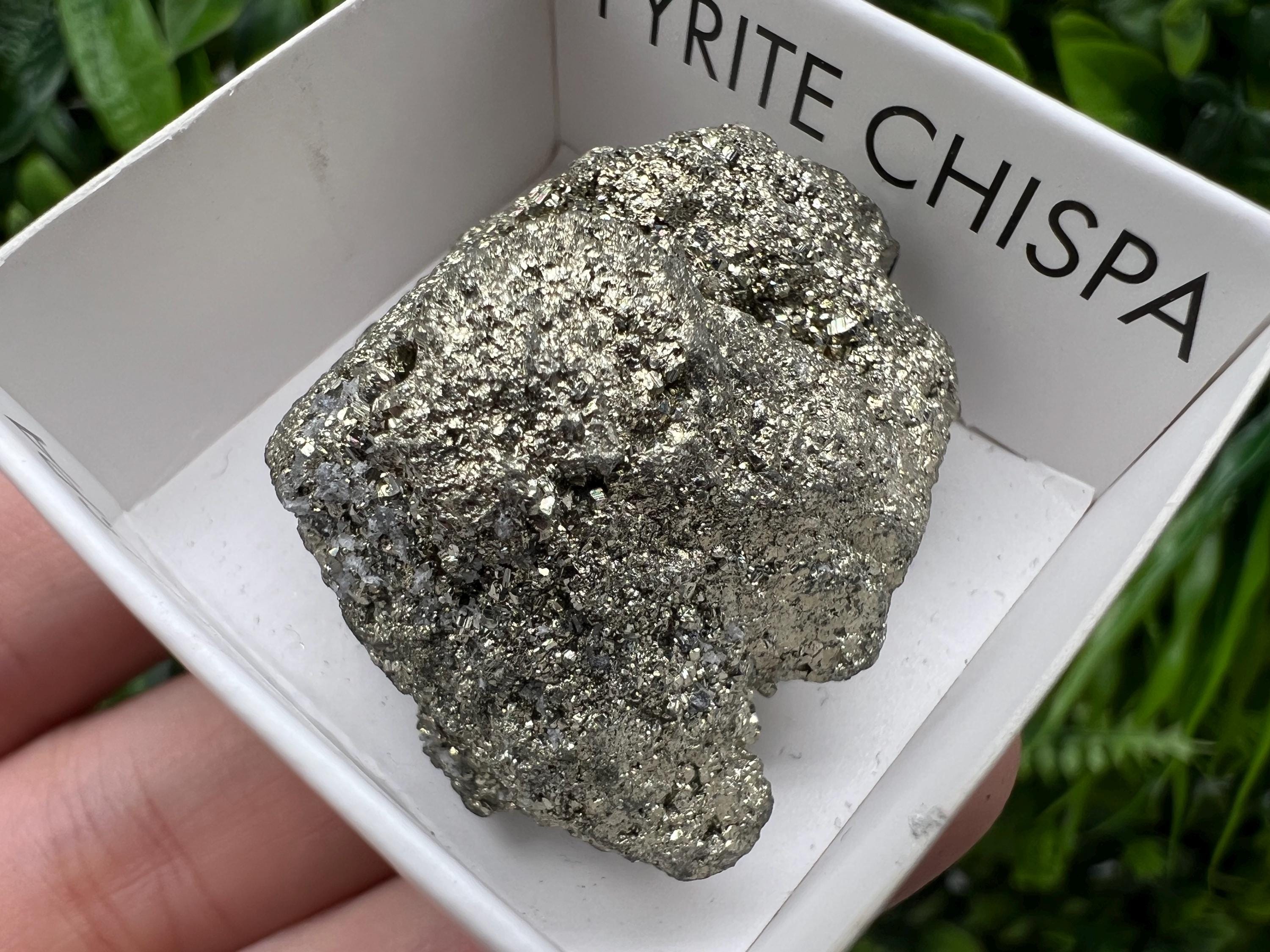 Peruvian Pyrite Cube: Natural Gold Mineral Specimen, Home Decor (3.5/3.5cm