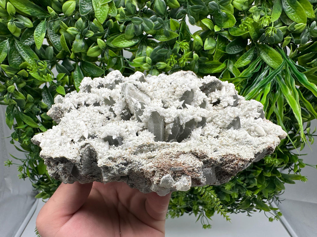 Quartz Cluster with Rhodochrosite, Calcite & Chlorite Inclusions