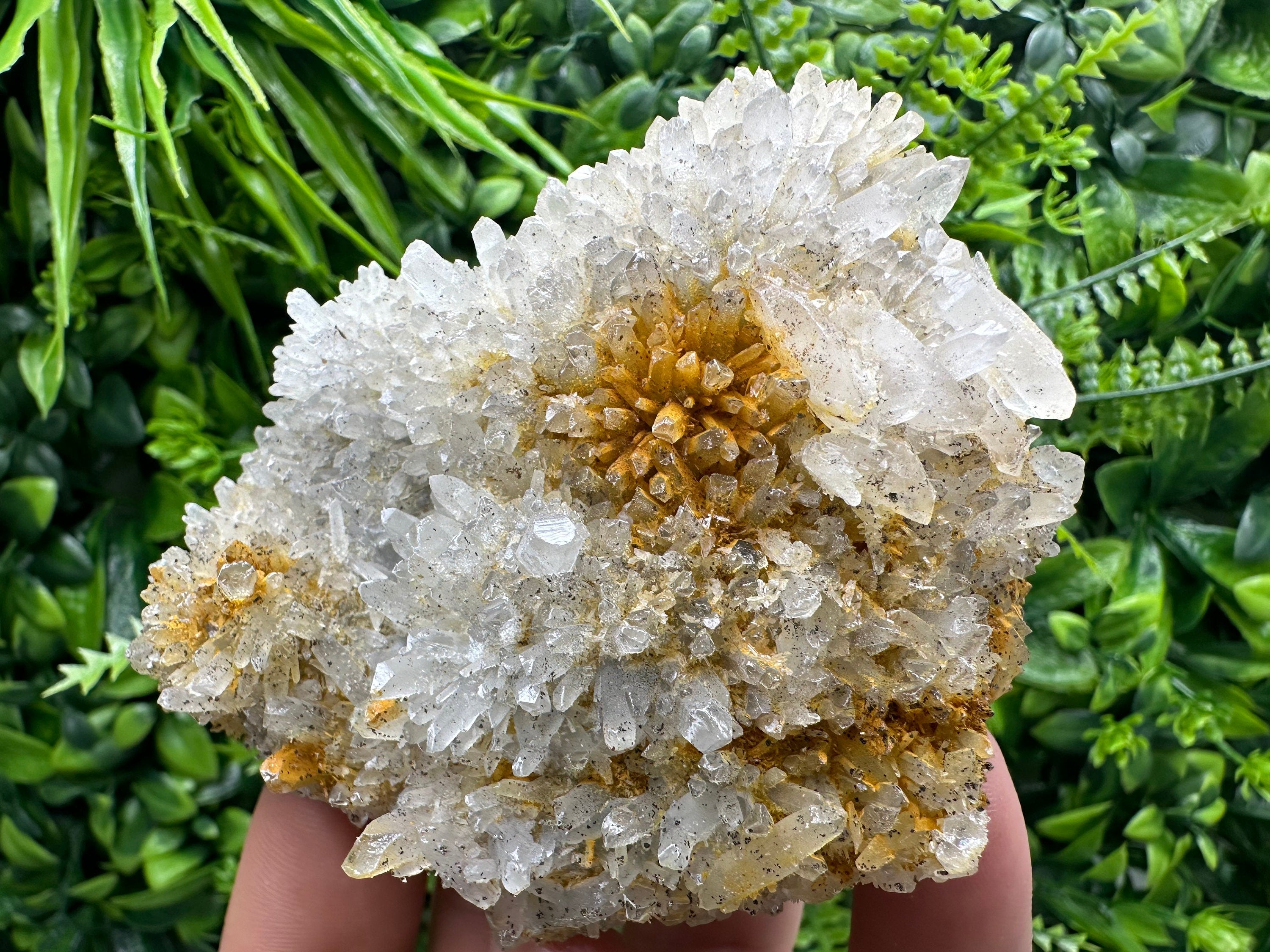 Transparent Quartz Cluster with Mineral Inclusions, Bulgaria