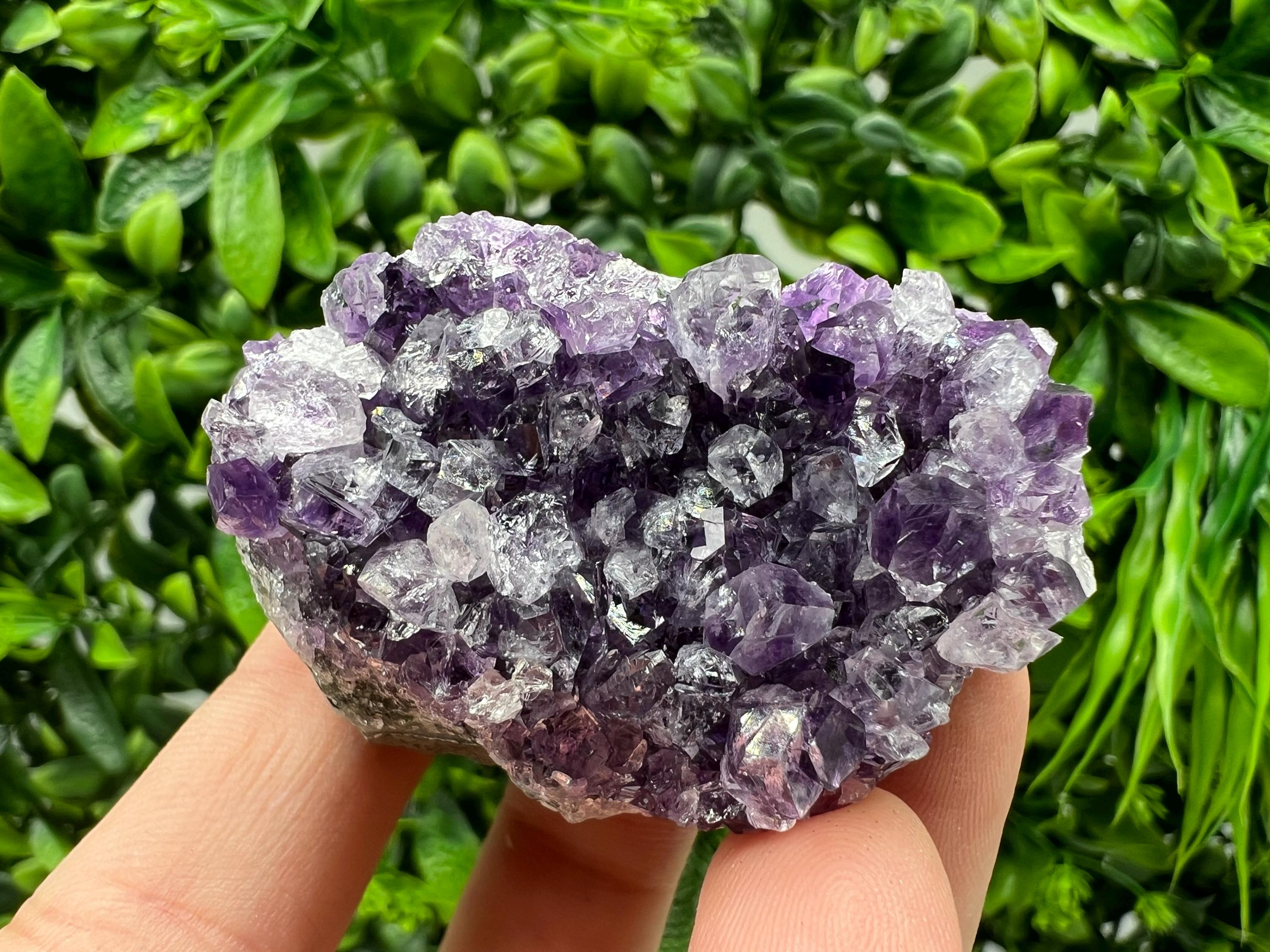 Natural Purple Amethyst Crystal Cluster from Uruguay
