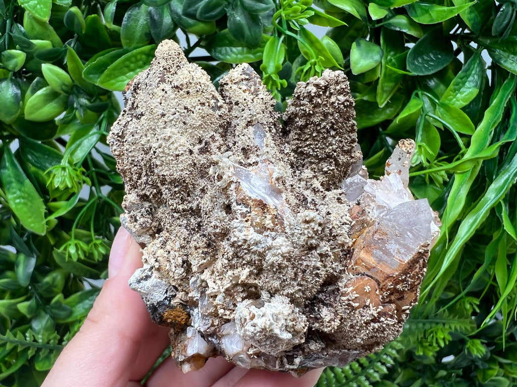 Rare Green/Yellow Pyromorphite and Hematite,on Quartz,from Bulgaria,Madjarovo mine, Natural Mineral ,Healing stone ,top collection,rock